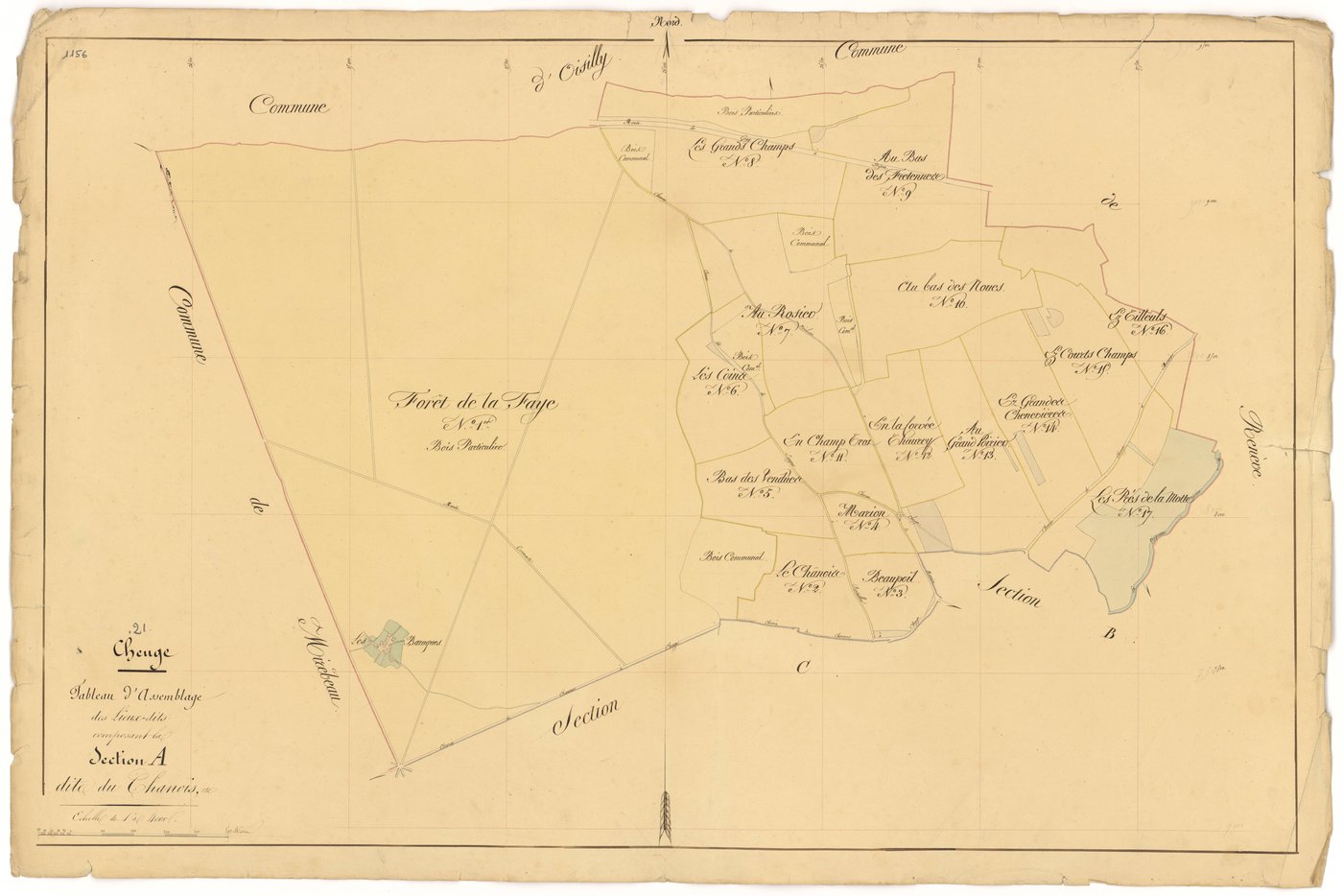 Cheuge - Section A (tableau d'assemblage) - 3 P PLAN 174/2