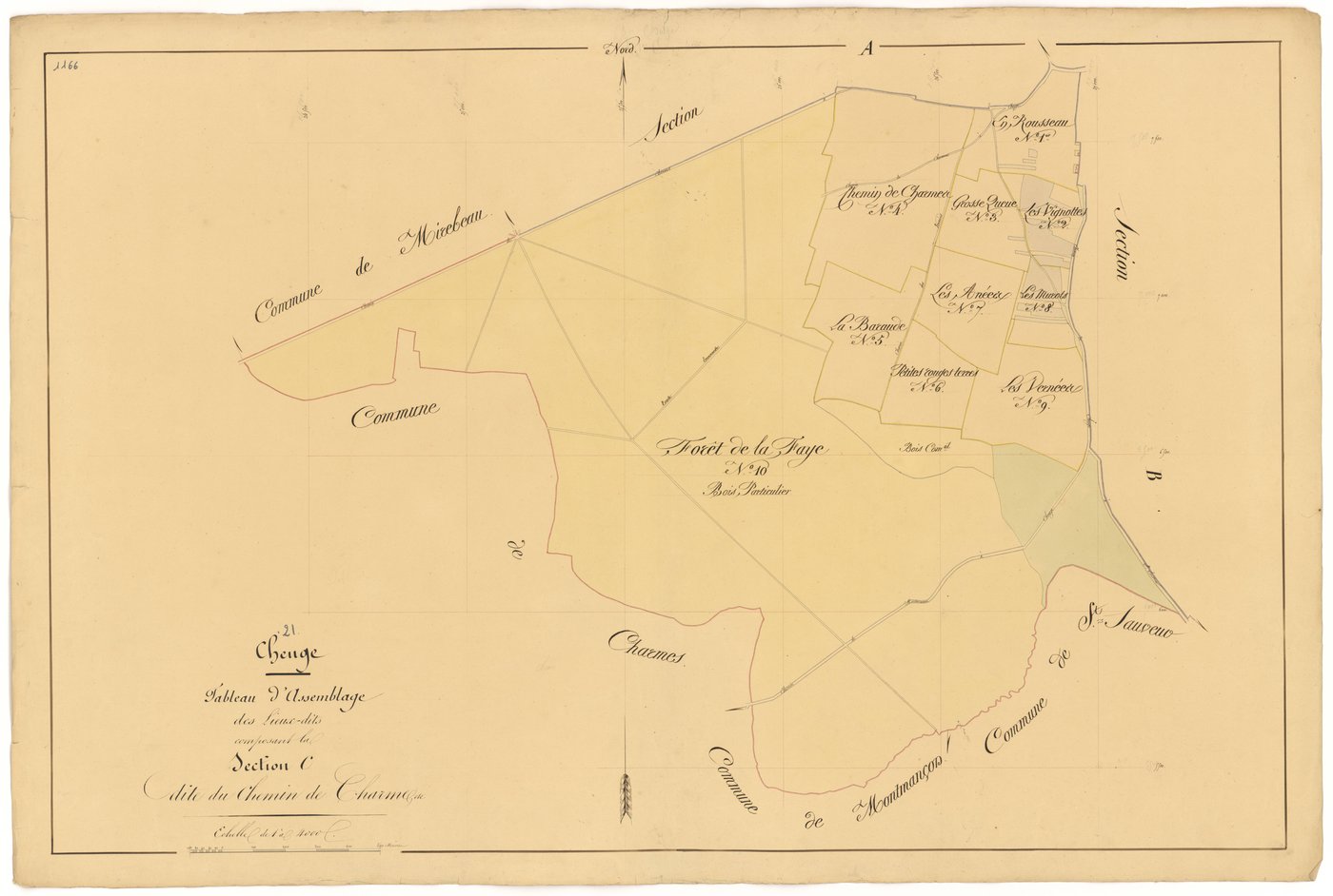 Cheuge - Section C (tableau d'assemblage) - 3 P PLAN 174/12