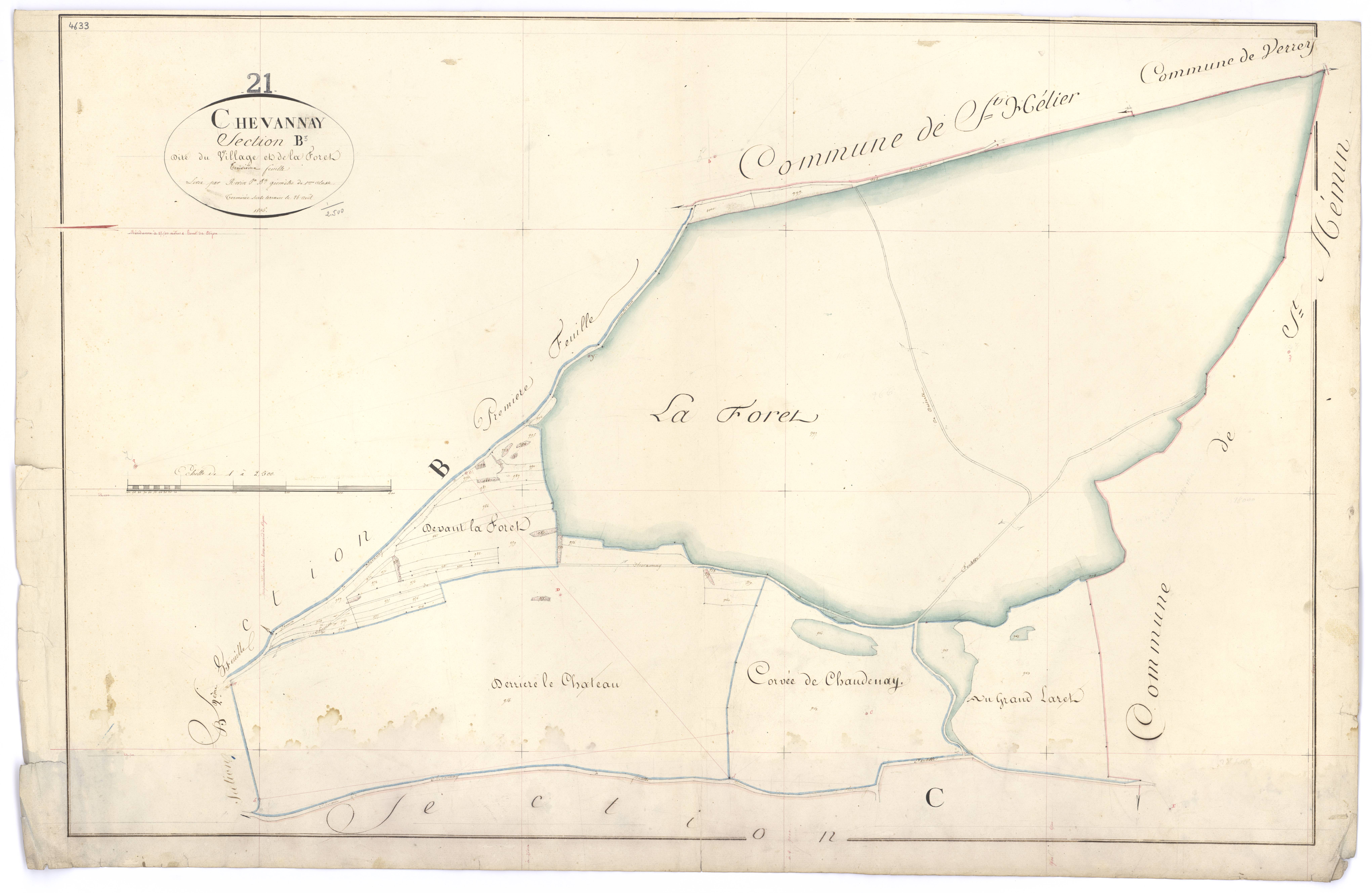Chevannay - Section B3 - 3 P PLAN 175/5