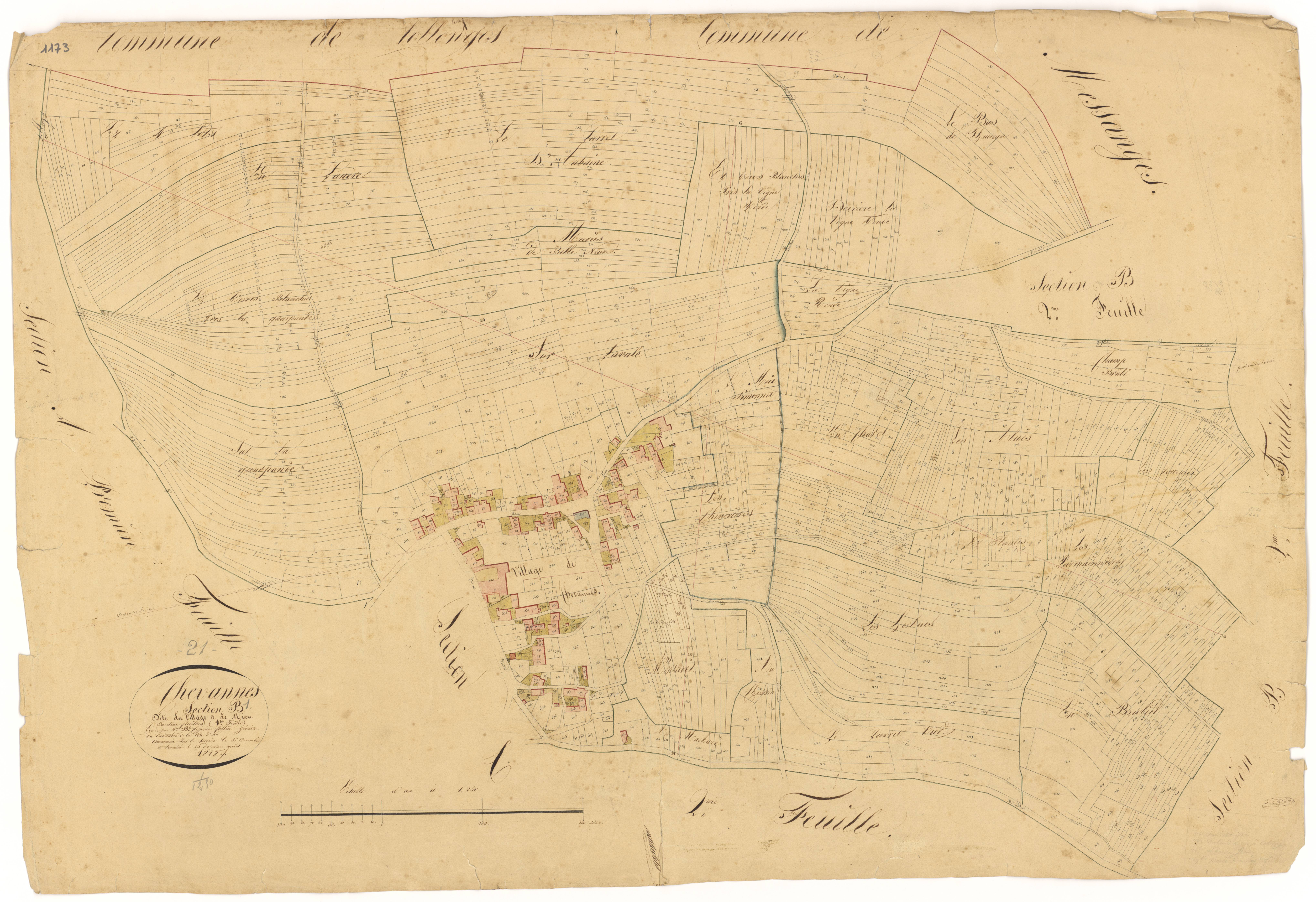 Chevannes - Section B1 - 3 P PLAN 176/4