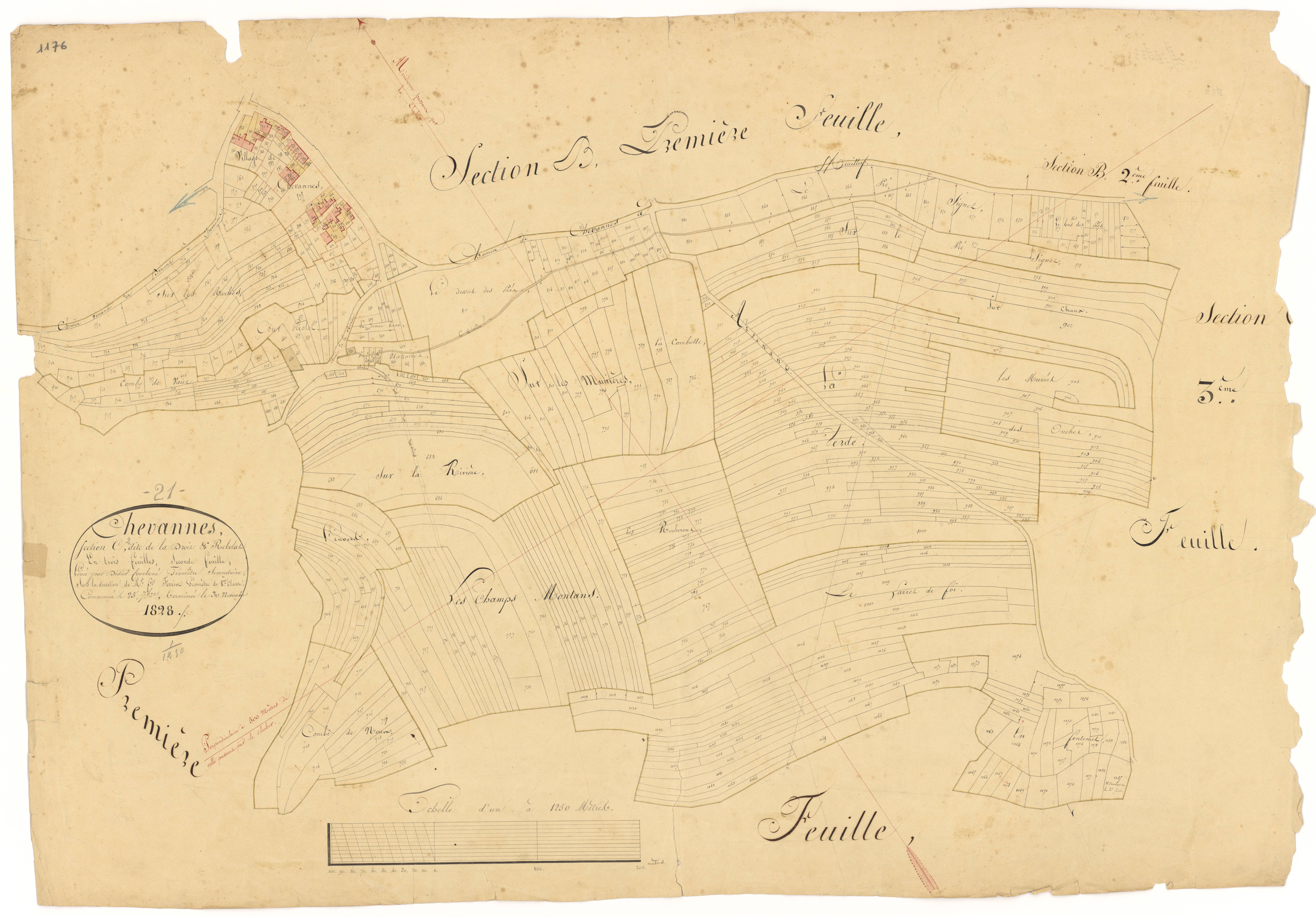 Chevannes - Section C2 - 3 P PLAN 176/7