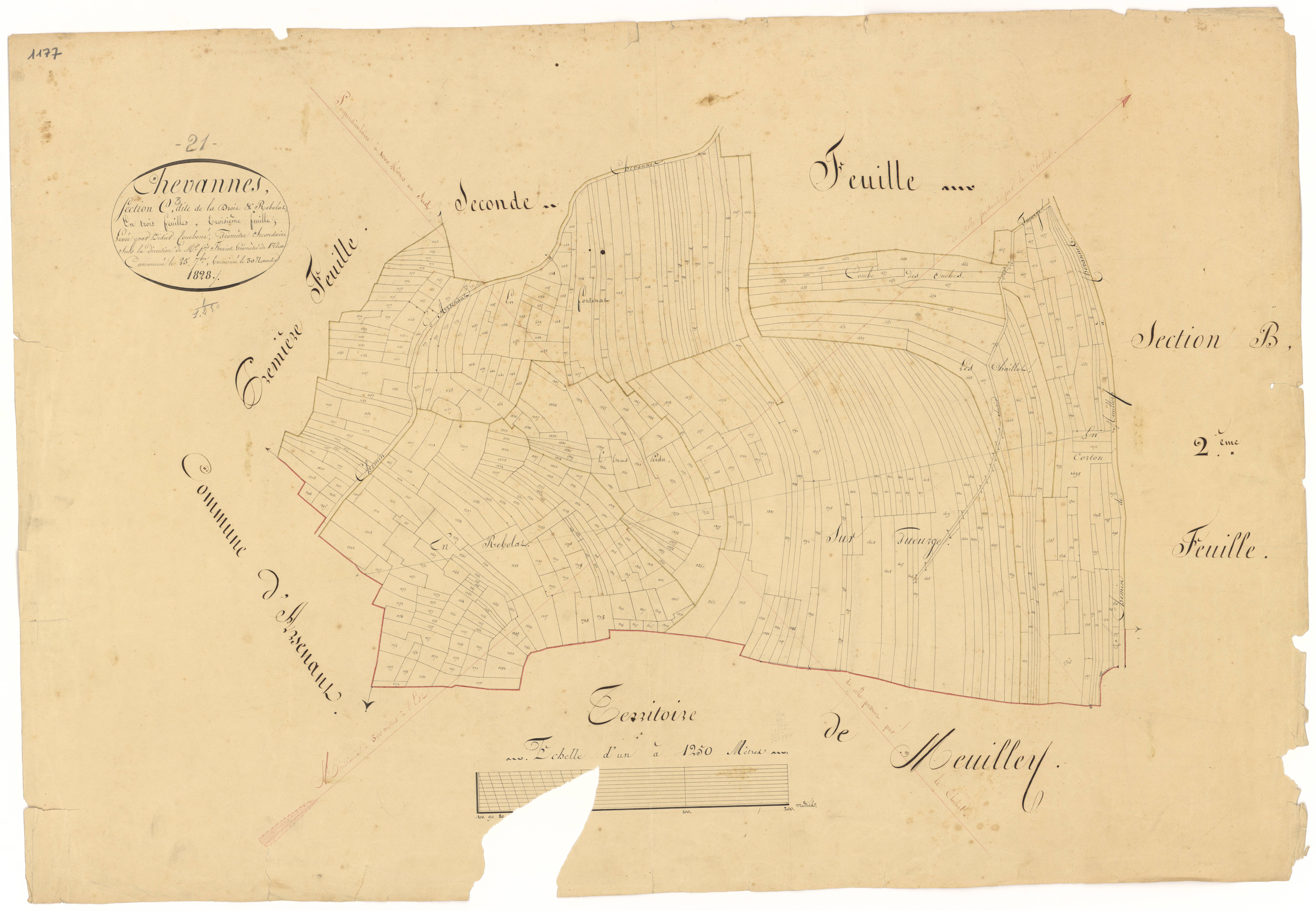 Chevannes - Section C3 - 3 P PLAN 176/8