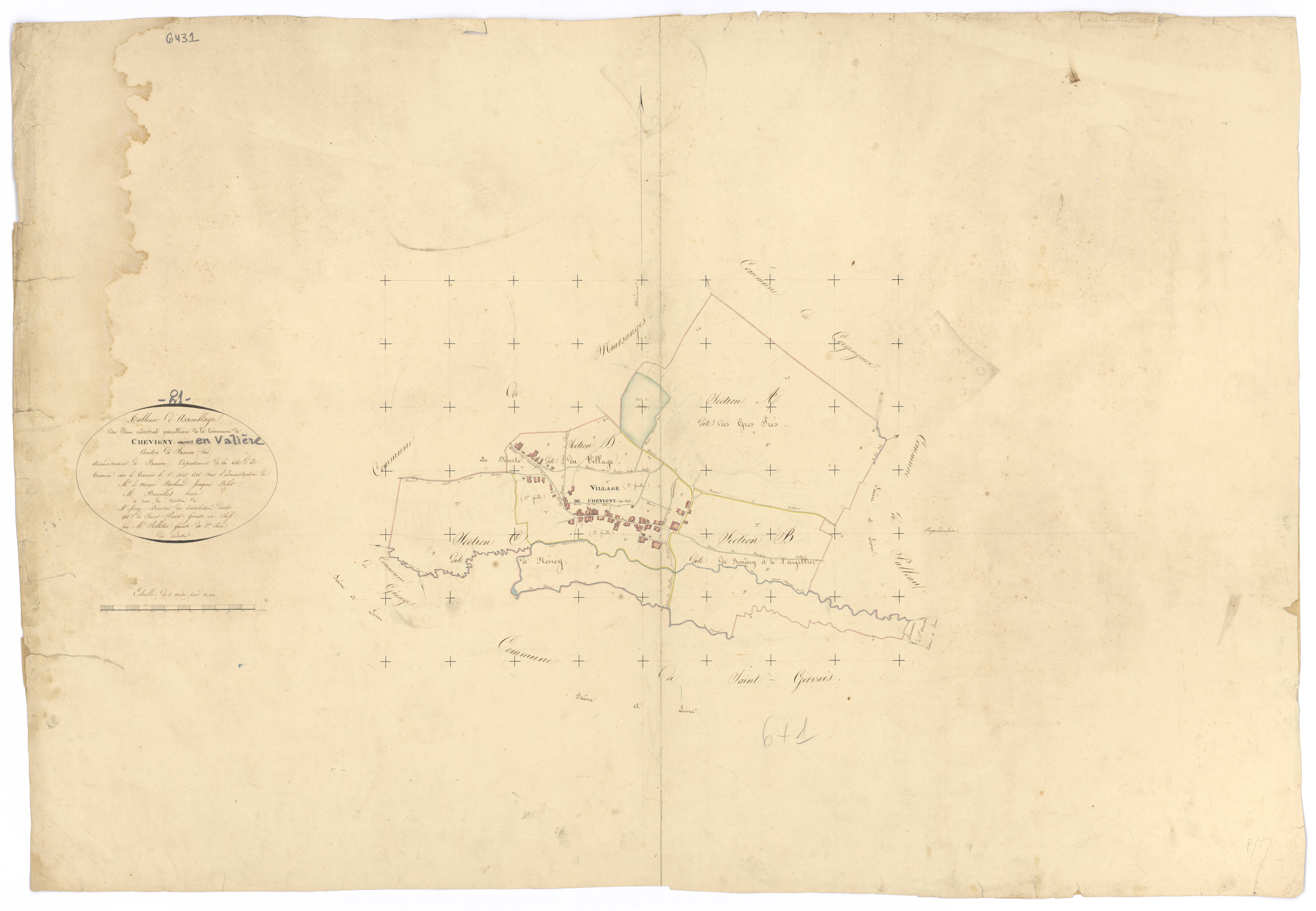 Chevigny-en-Valière - Tableau d'assemblage - 3 P PLAN 177/1