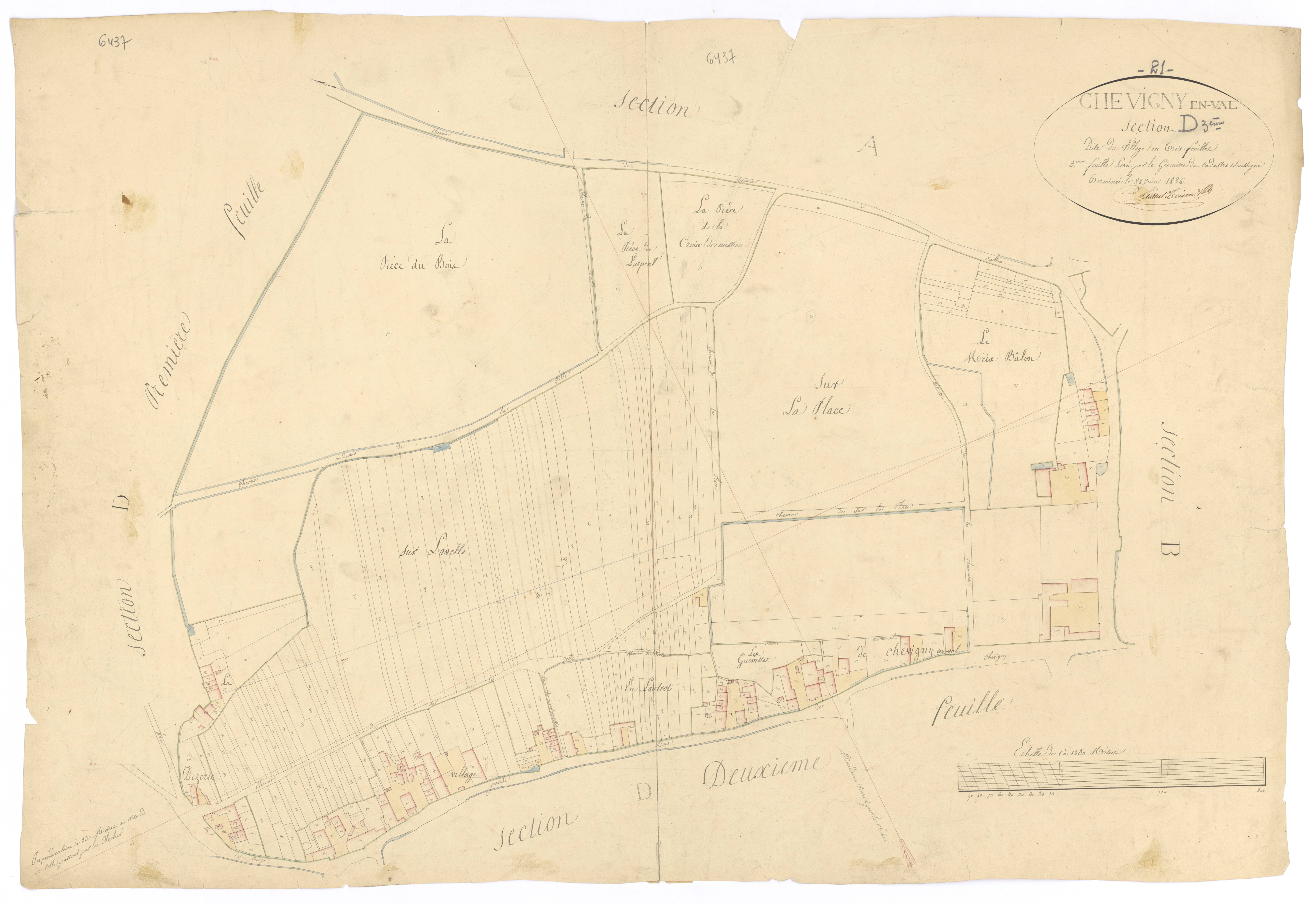 Chevigny-en-Valière - Section D3 - 3 P PLAN 177/7