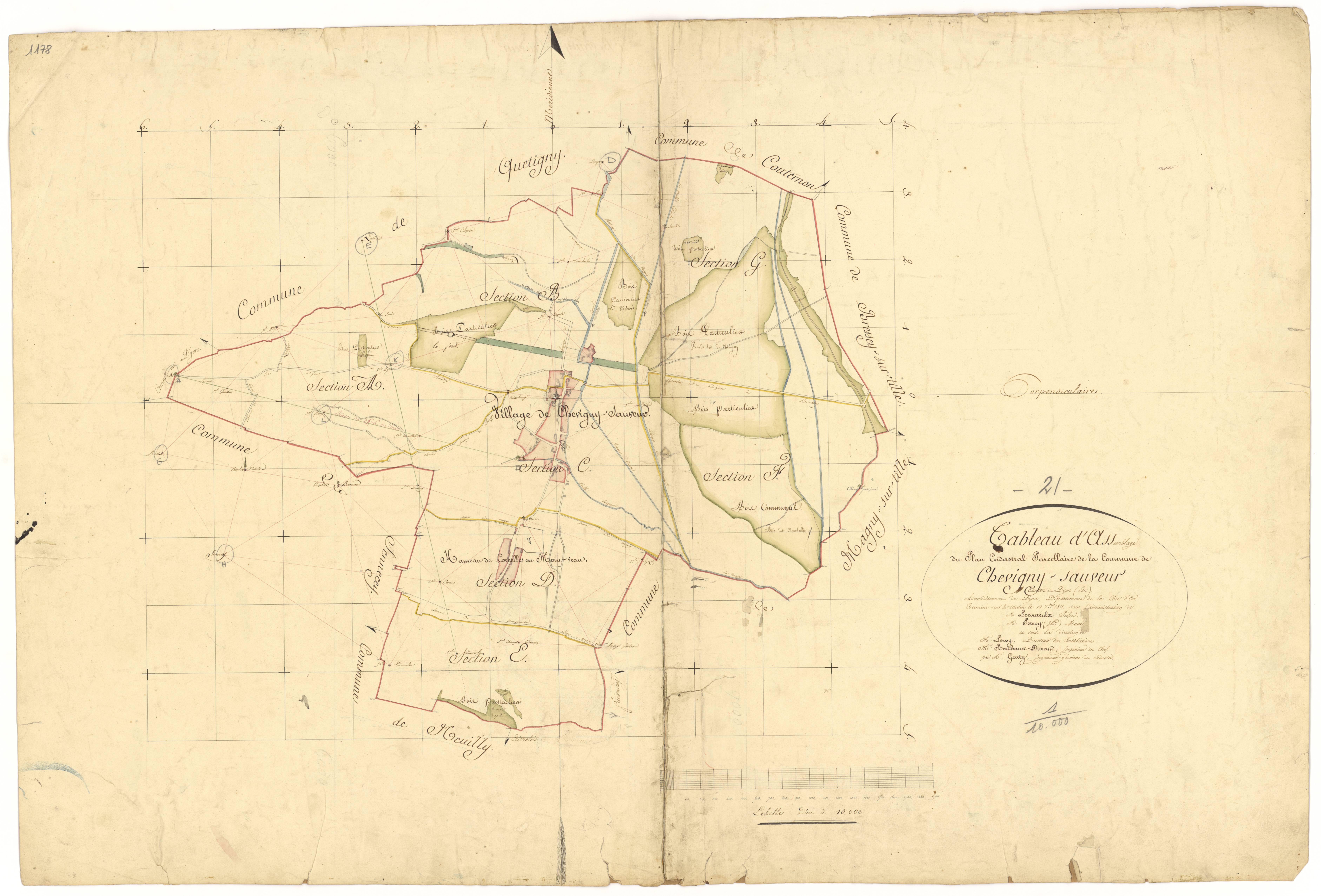 Chevigny-Saint-Sauveur - Tableau d'assemblage - 3 P PLAN 178/1
