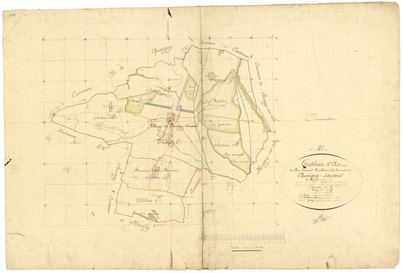 Chevigny-Saint-Sauveur - Tableau d'assemblage - 3 P PLAN 178/1