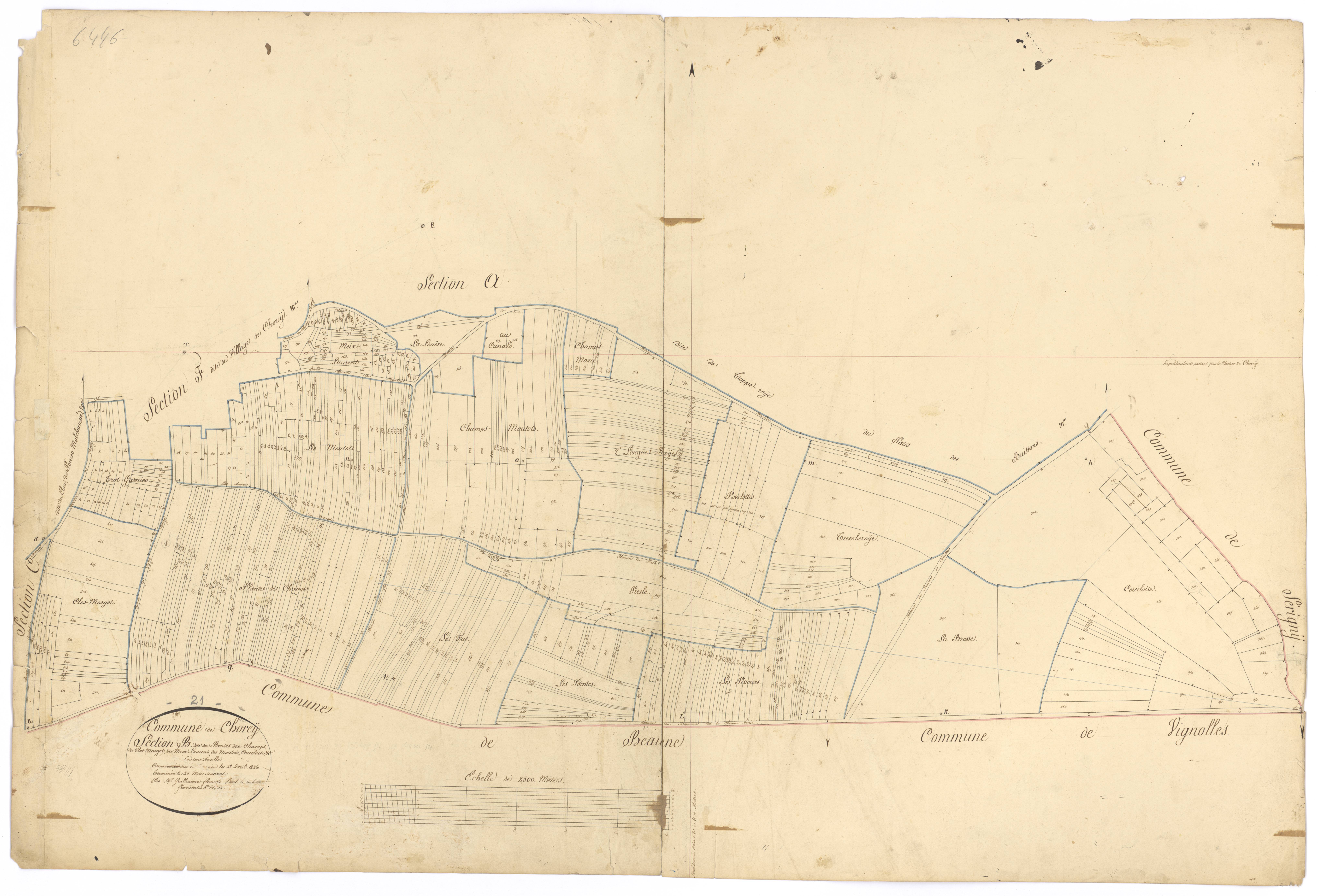 Chorey-lès-Beaune - Section B - 3 P PLAN 180/3