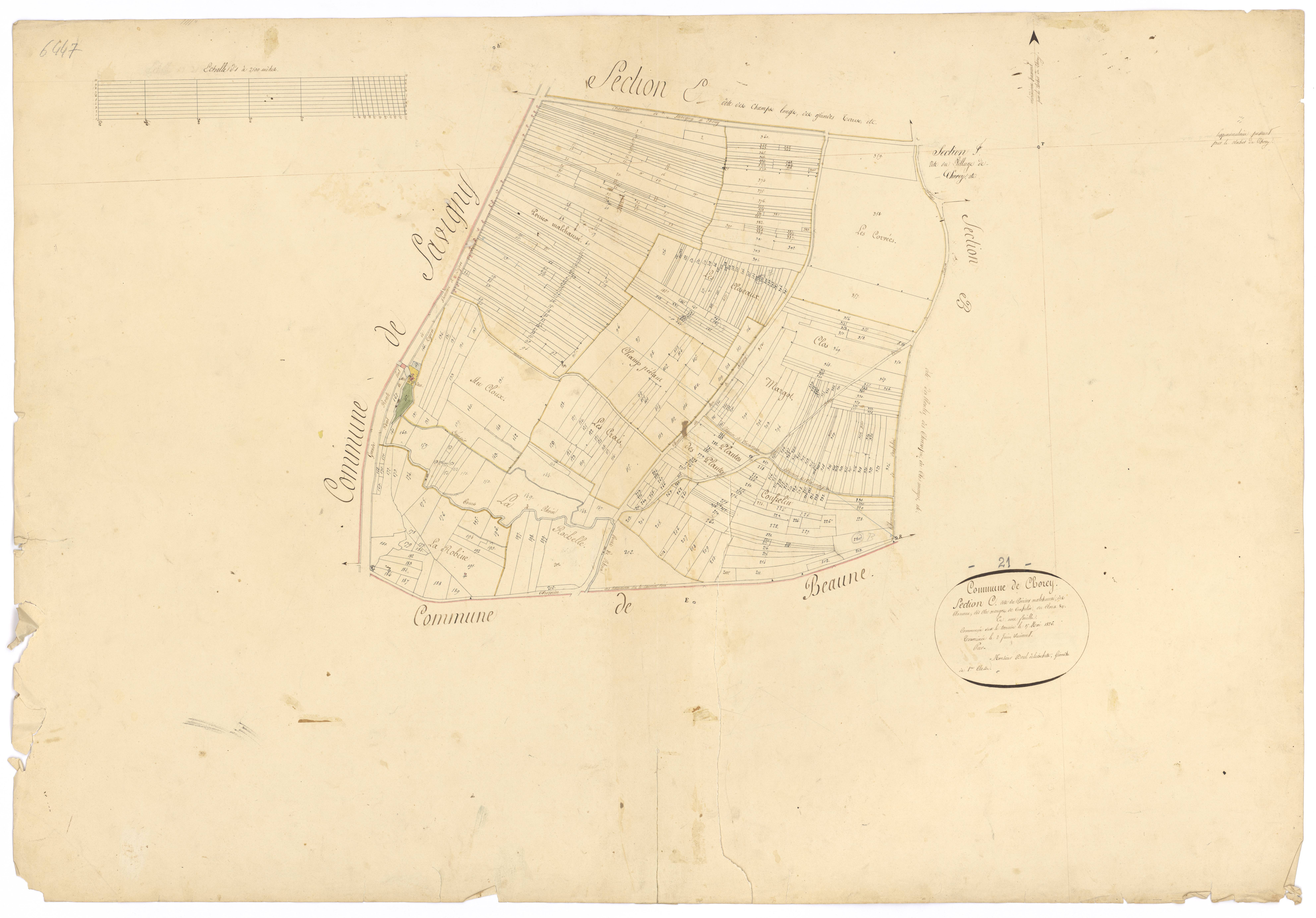 Chorey-lès-Beaune - Section C - 3 P PLAN 180/4