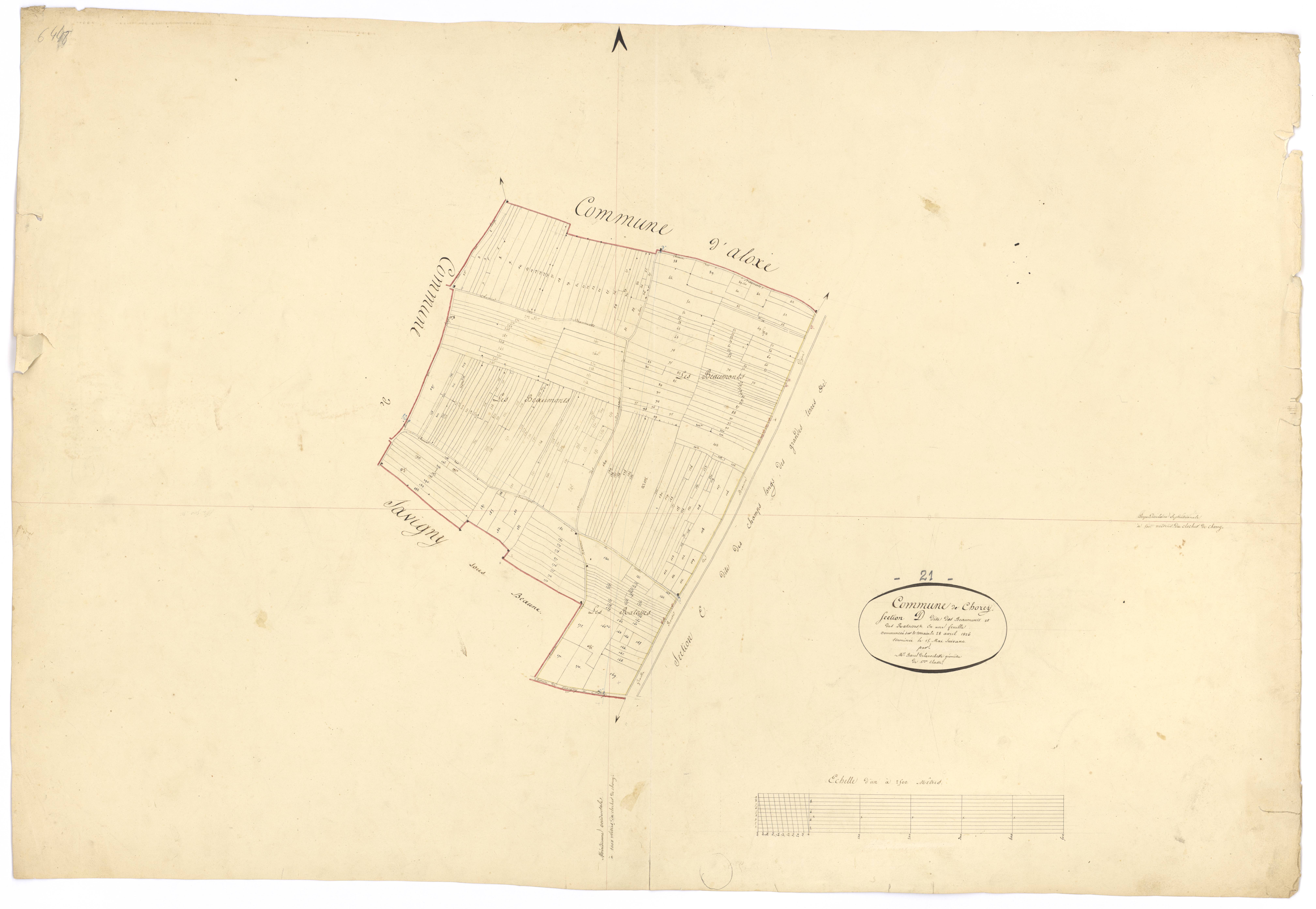 Chorey-lès-Beaune - Section D - 3 P PLAN 180/5