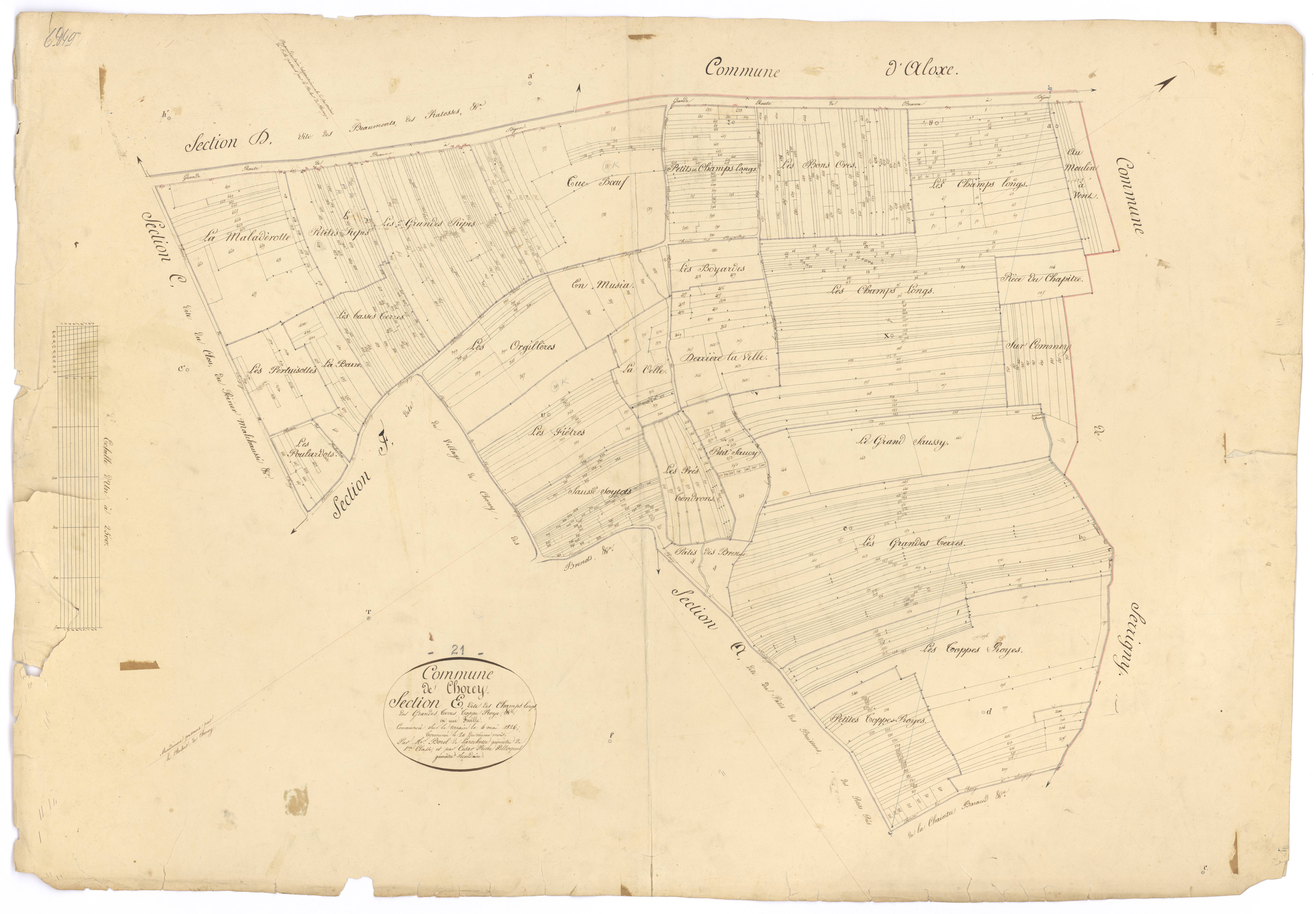Chorey-lès-Beaune - Section E - 3 P PLAN 180/6