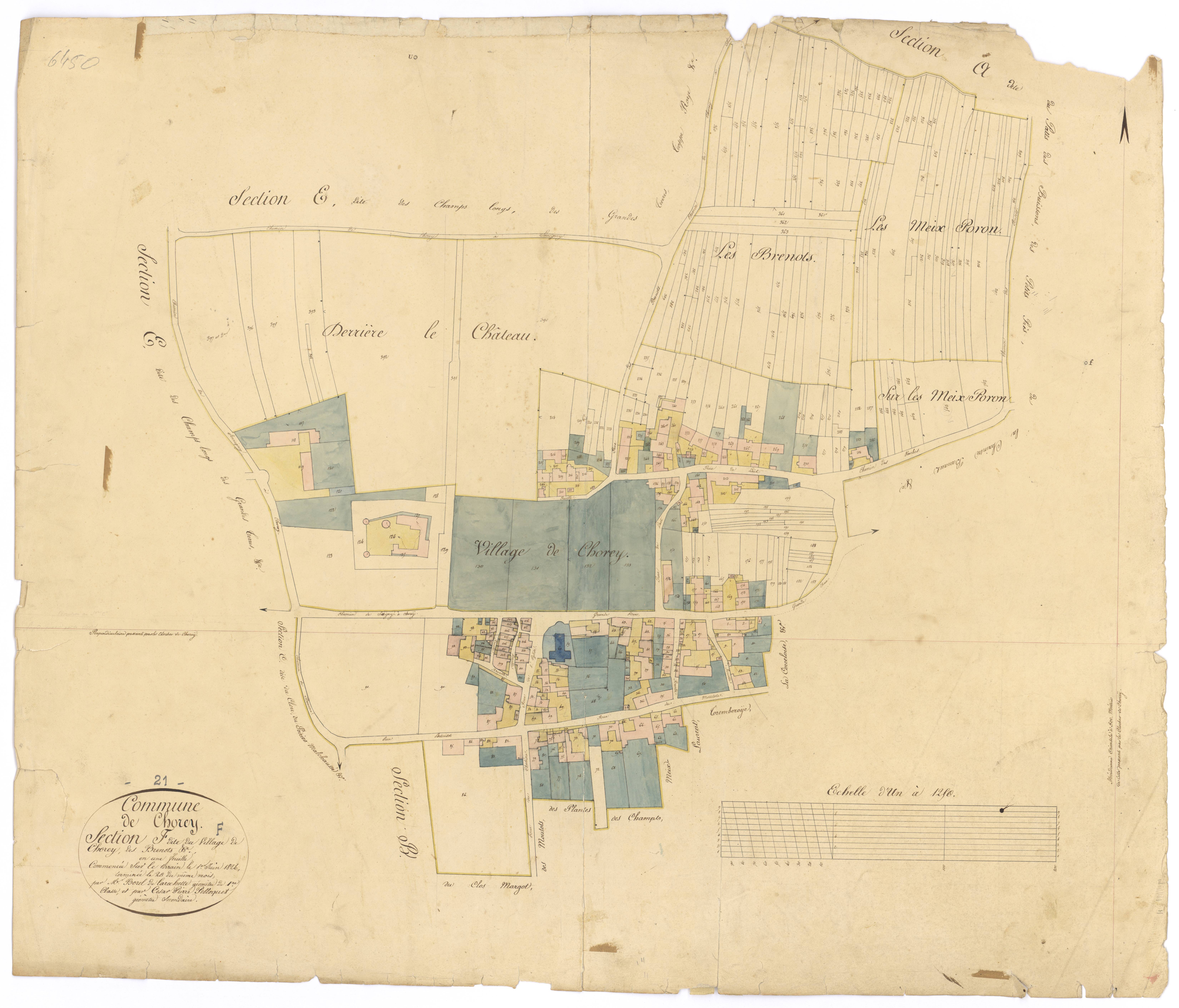 Chorey-lès-Beaune - Section F - 3 P PLAN 180/7