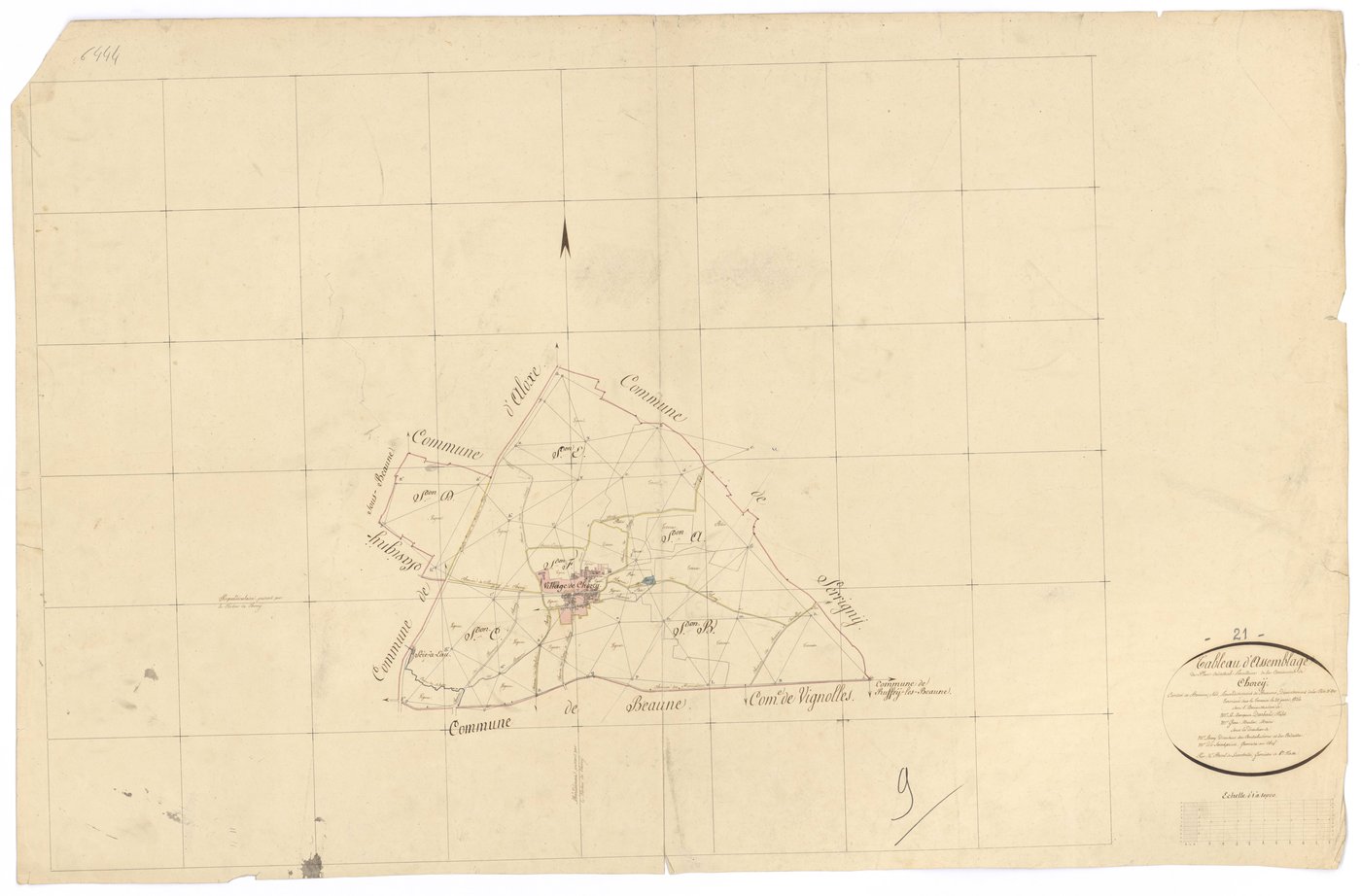 Chorey-lès-Beaune - Tableau d'assemblage - 3 P PLAN 180/1