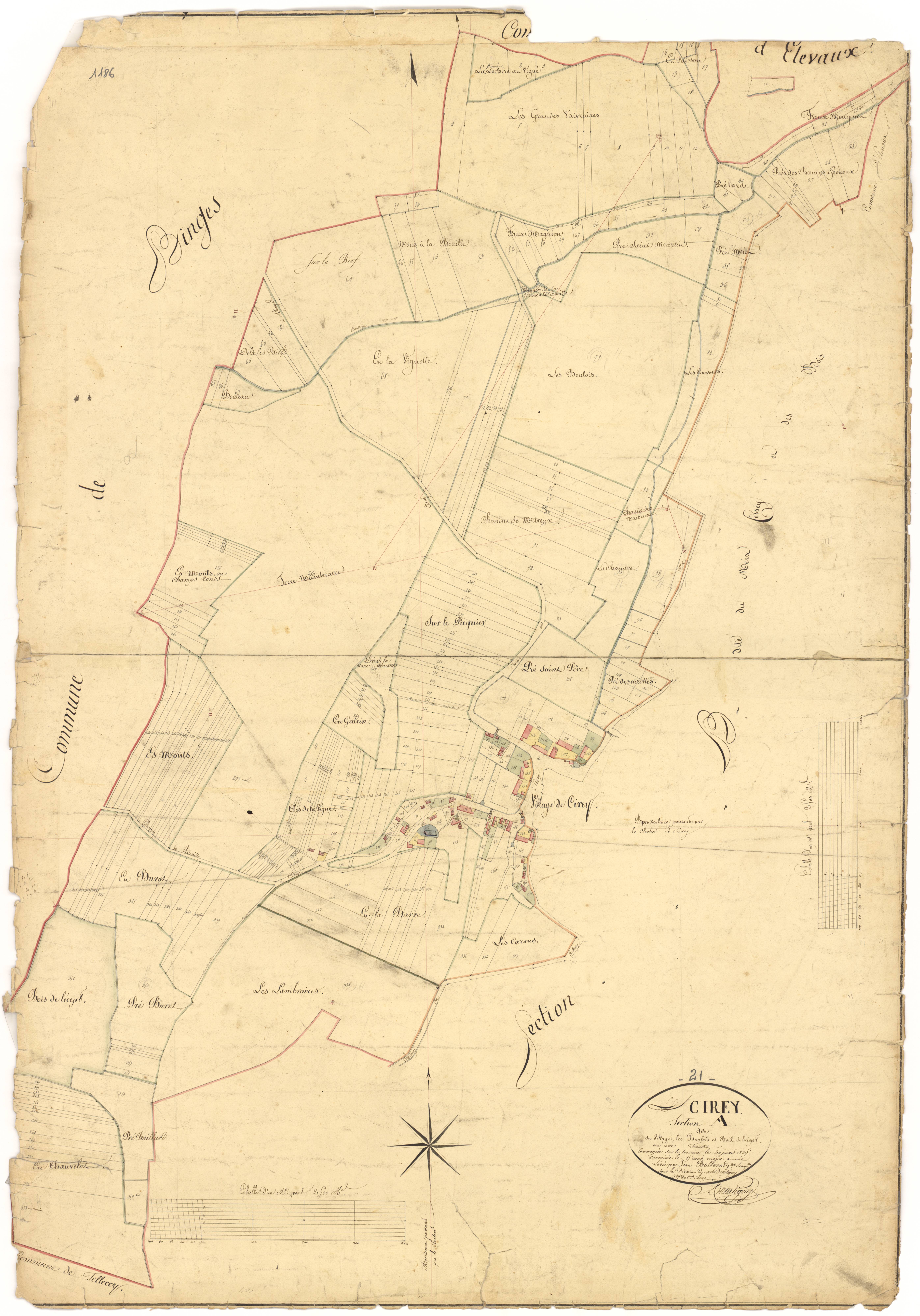 Cirey-lès-Pontailler - Section A - 3 P PLAN 182/2