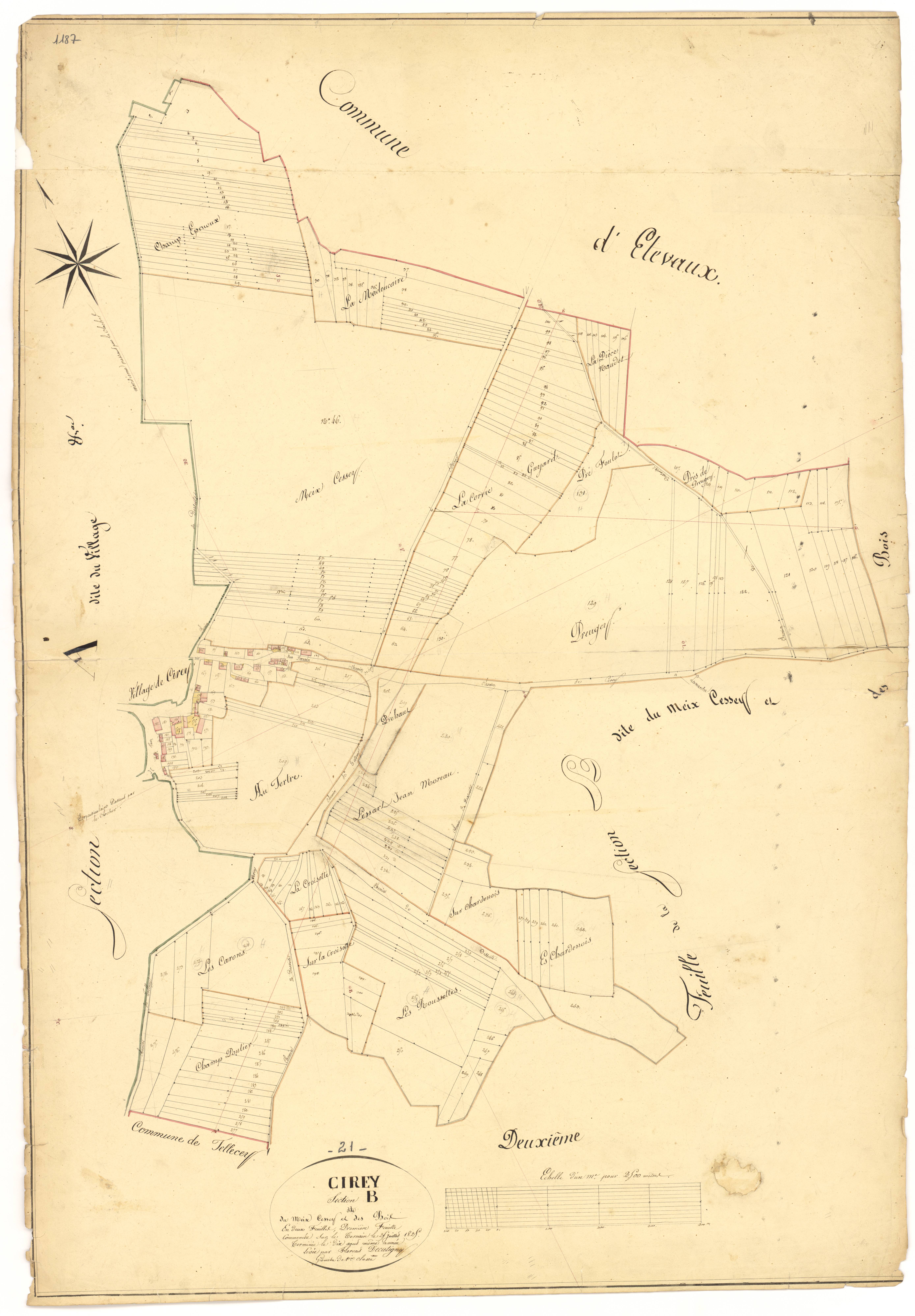 Cirey-lès-Pontailler - Section B1 - 3 P PLAN 182/3