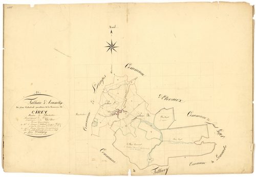 Cirey-lès-Pontailler - Tableau d'assemblage - 3 P PLAN 182/1