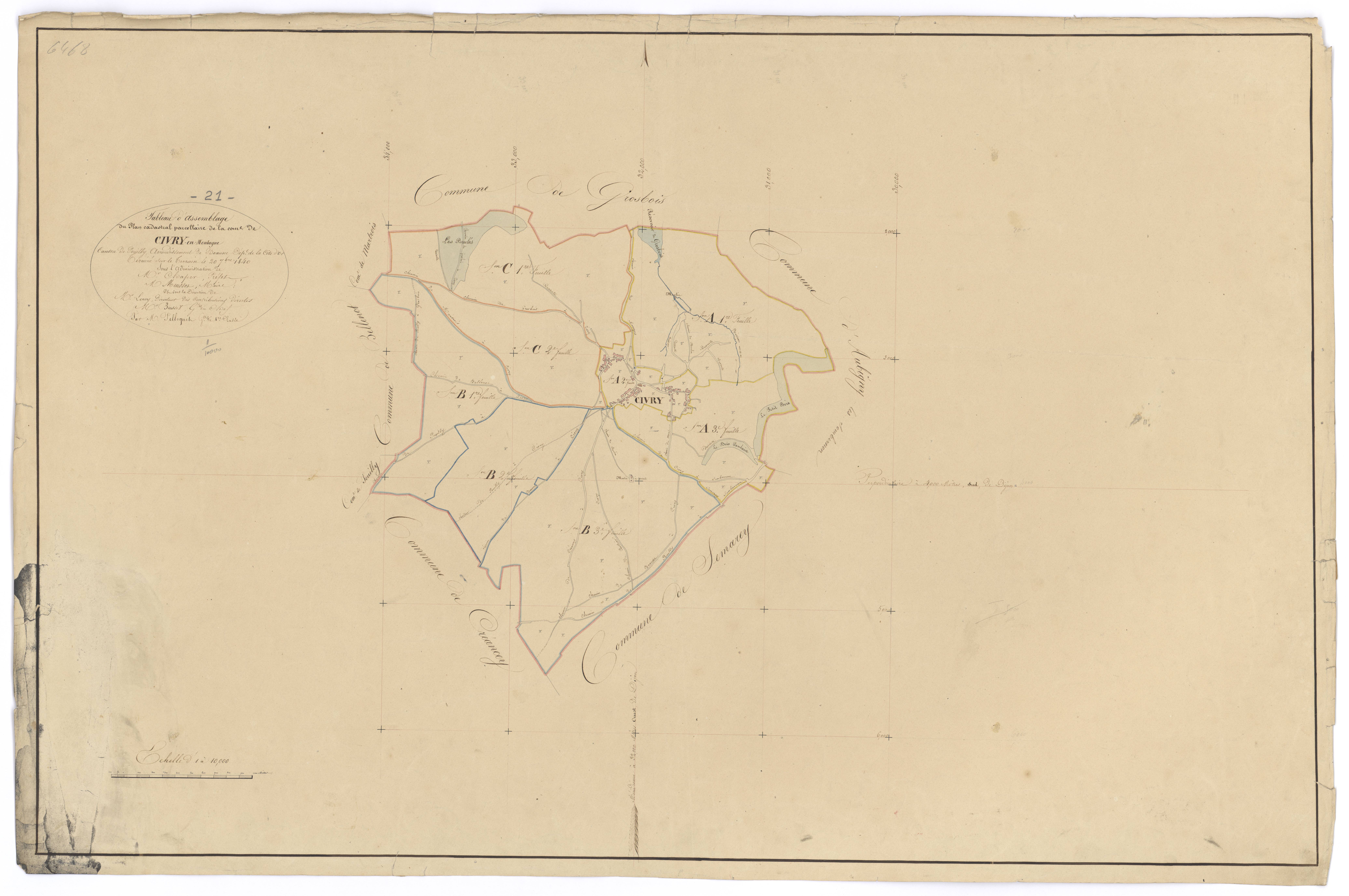 Civry-en-Montagne - Tableau d'assemblage - 3 P PLAN 183/1