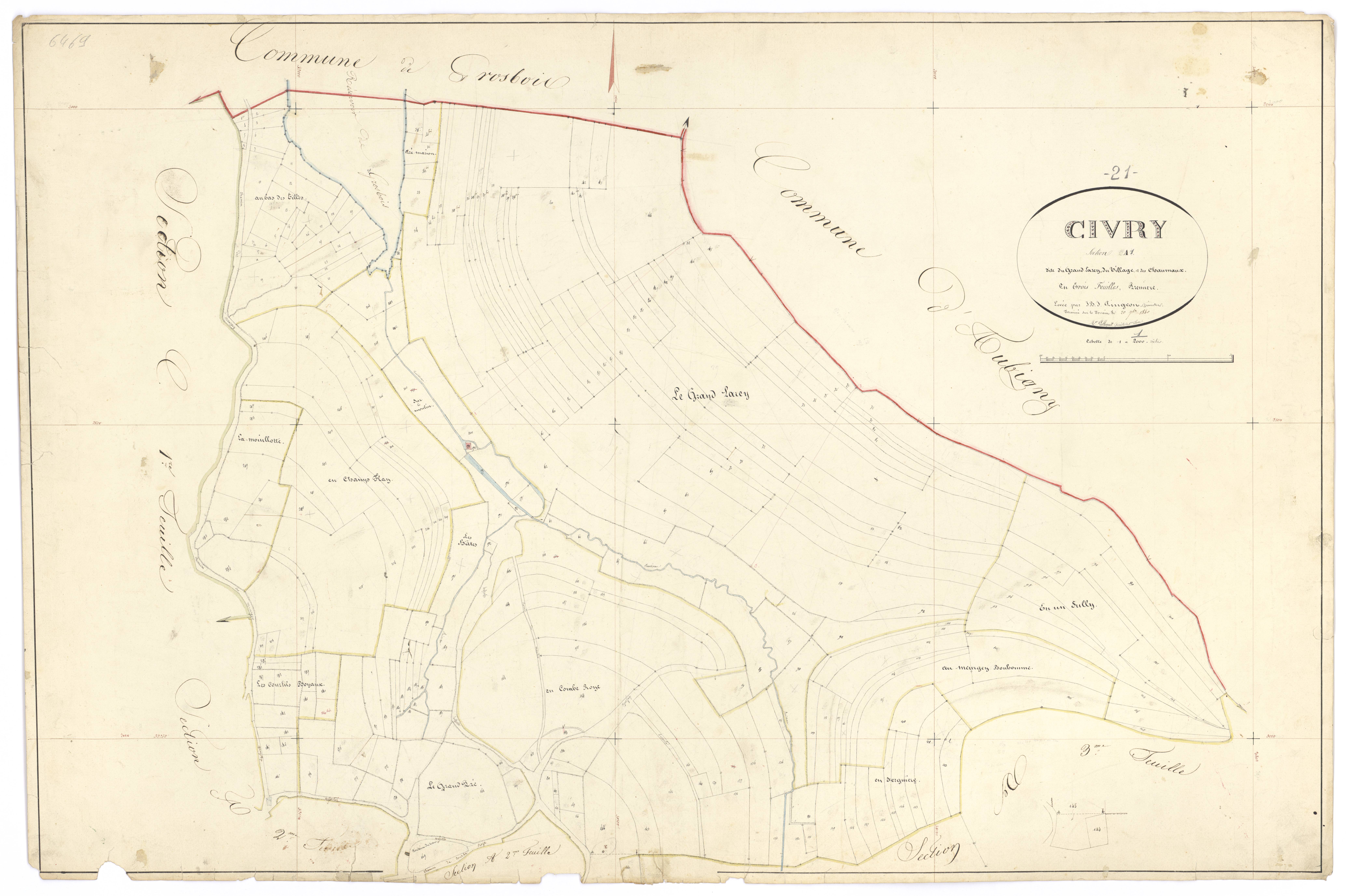 Civry-en-Montagne - Section A1 - 3 P PLAN 183/2