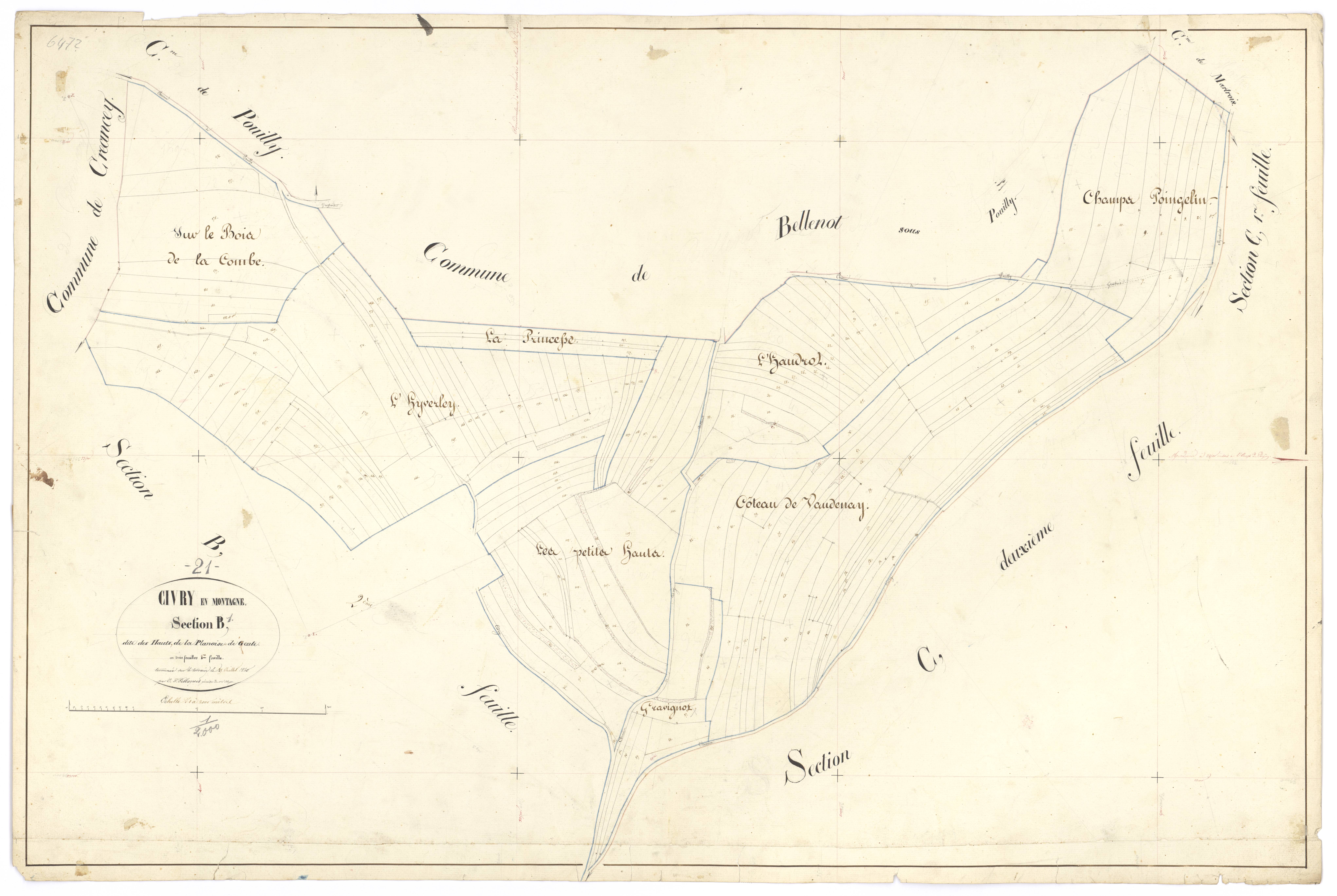 Civry-en-Montagne - Section B1 - 3 P PLAN 183/5