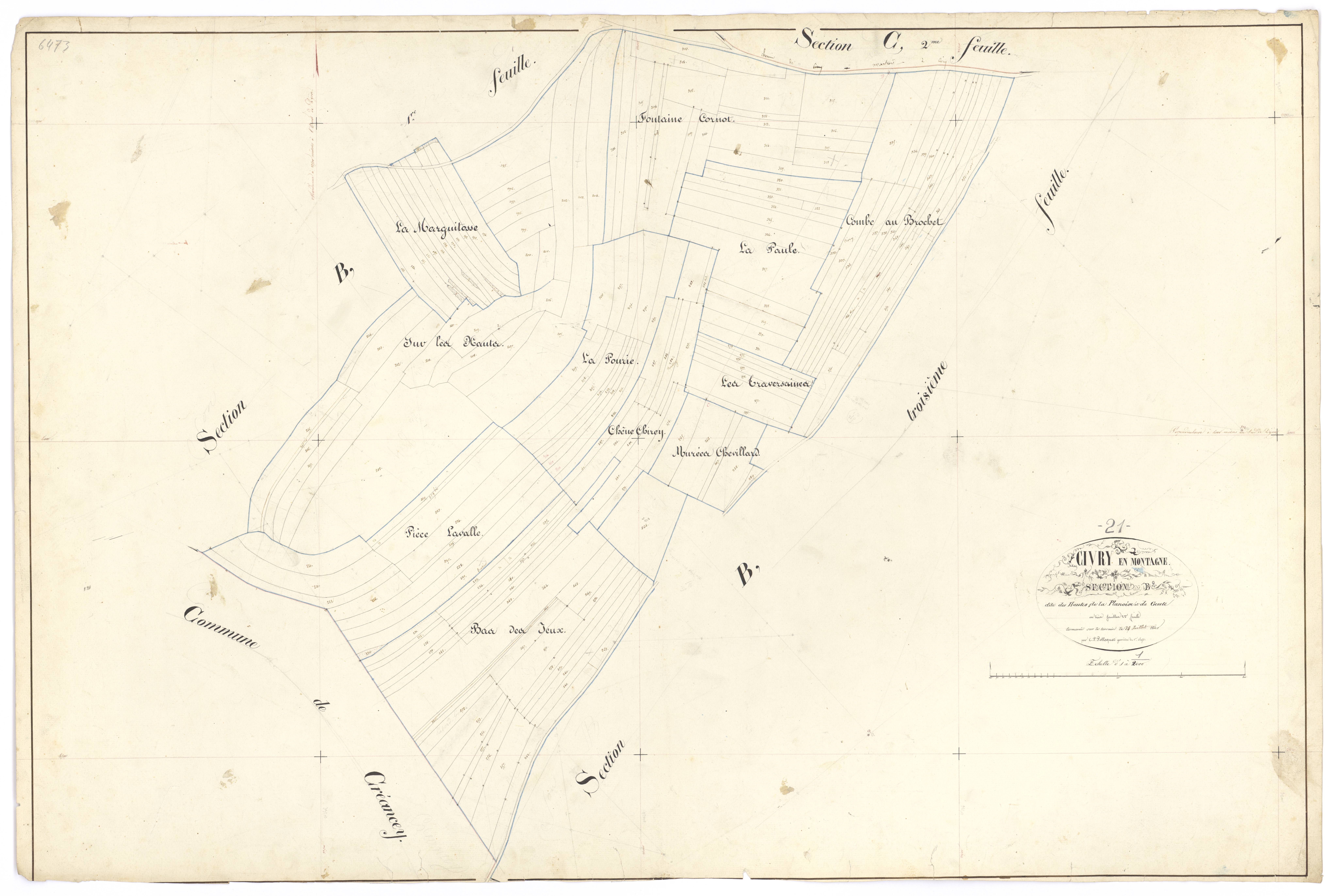 Civry-en-Montagne - Section B2 - 3 P PLAN 183/6