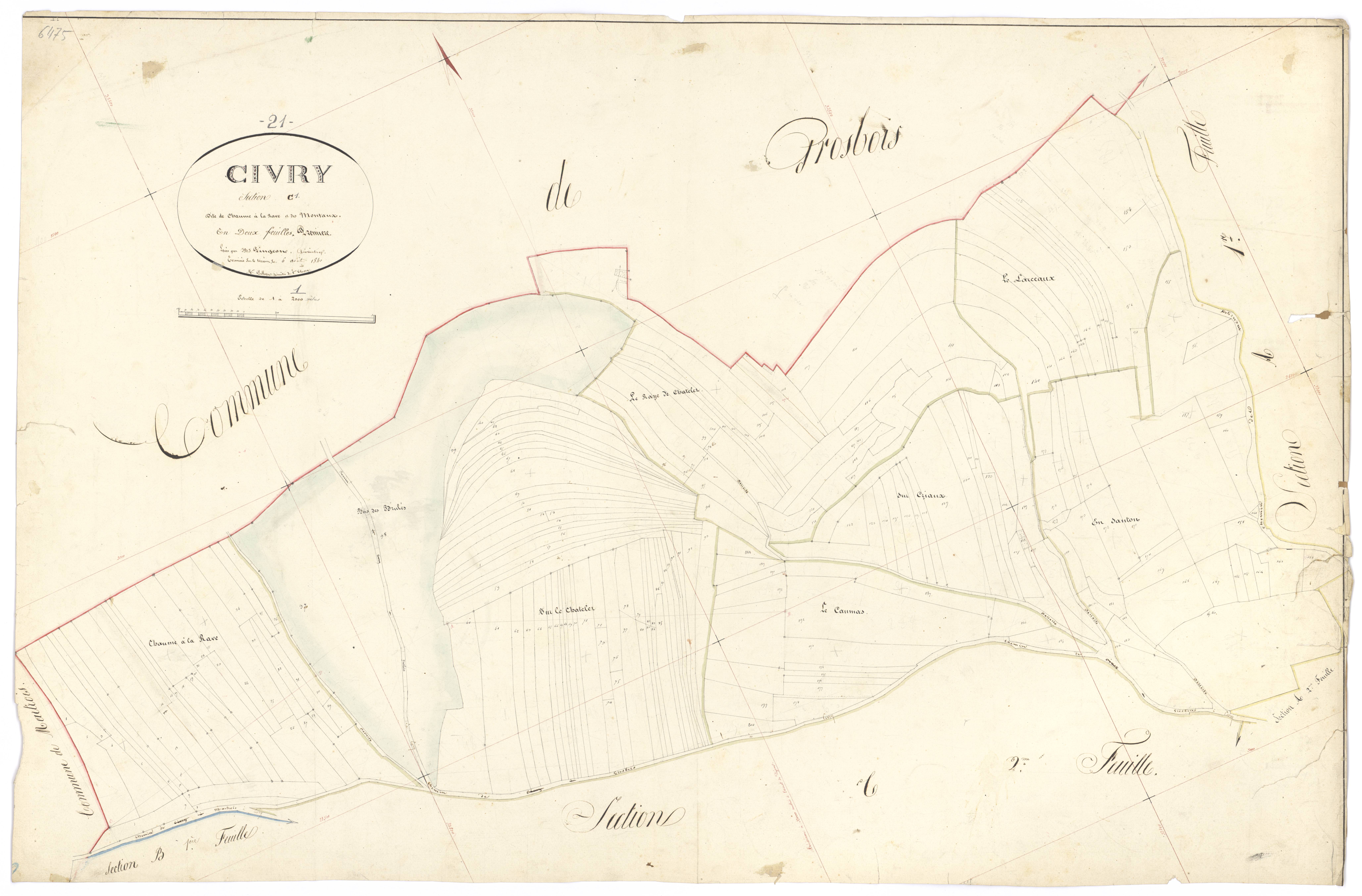 Civry-en-Montagne - Section C1 - 3 P PLAN 183/8