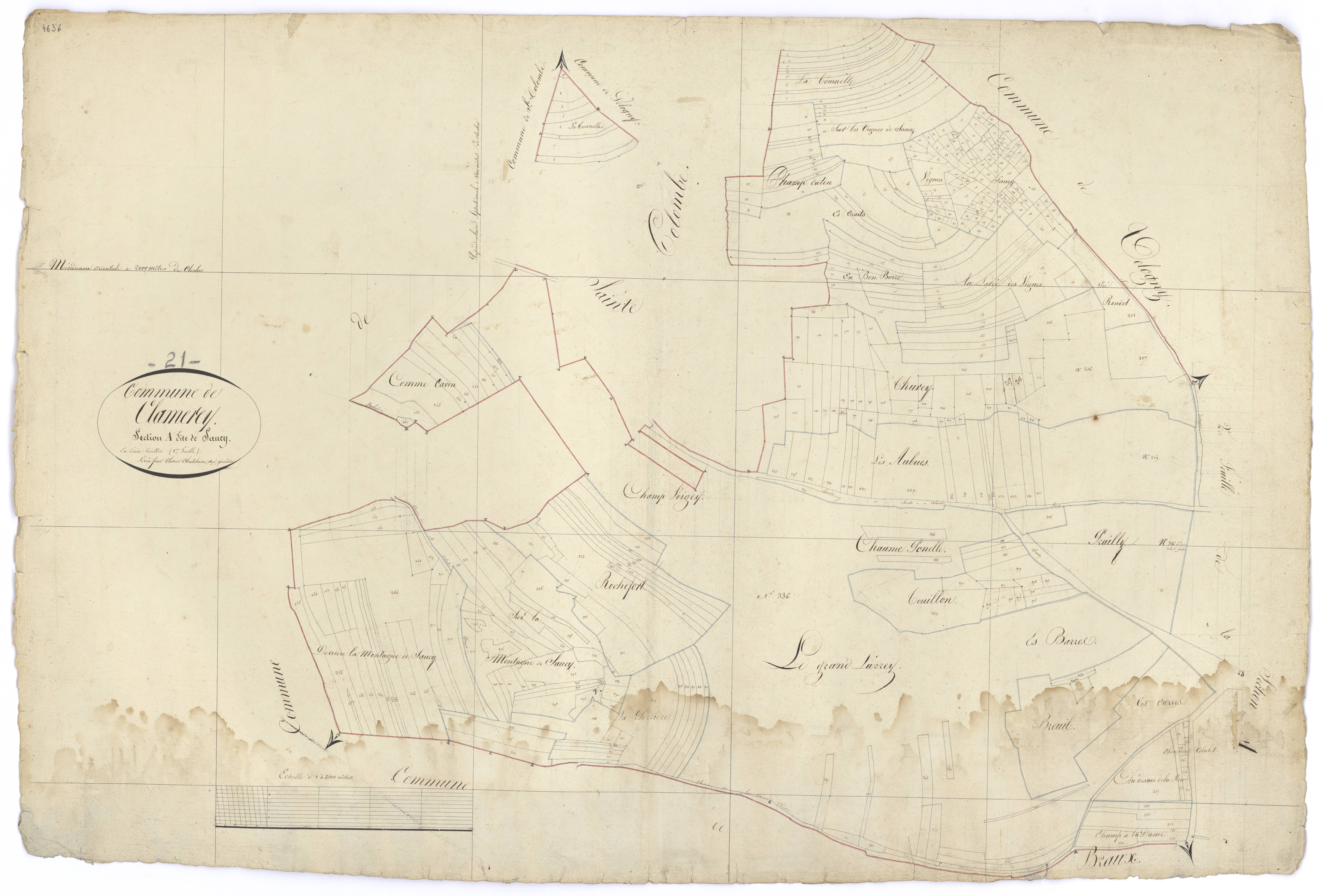 Clamerey - Section A1 - 3 P PLAN 184/2