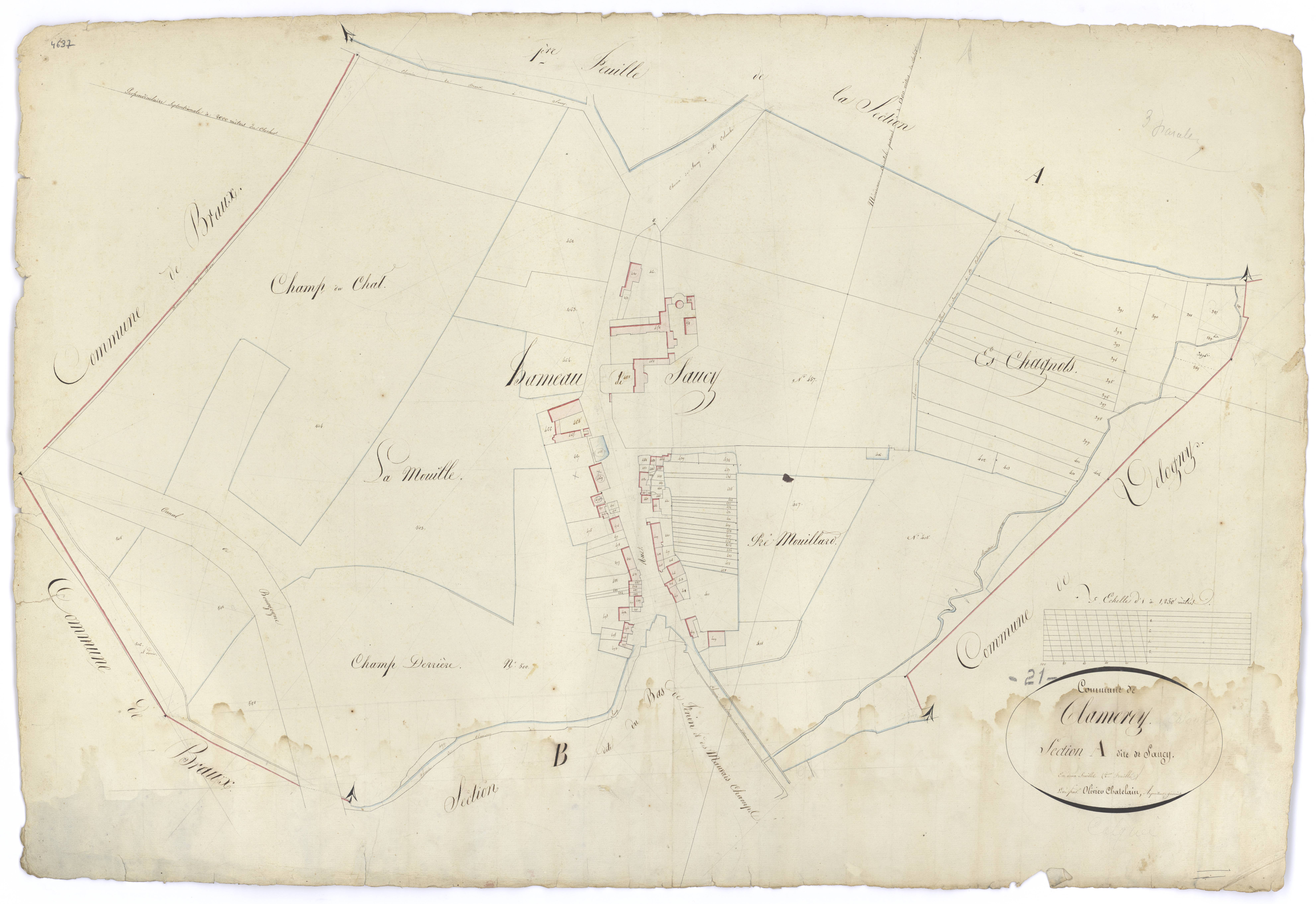 Clamerey - Section A2 - 3 P PLAN 184/3