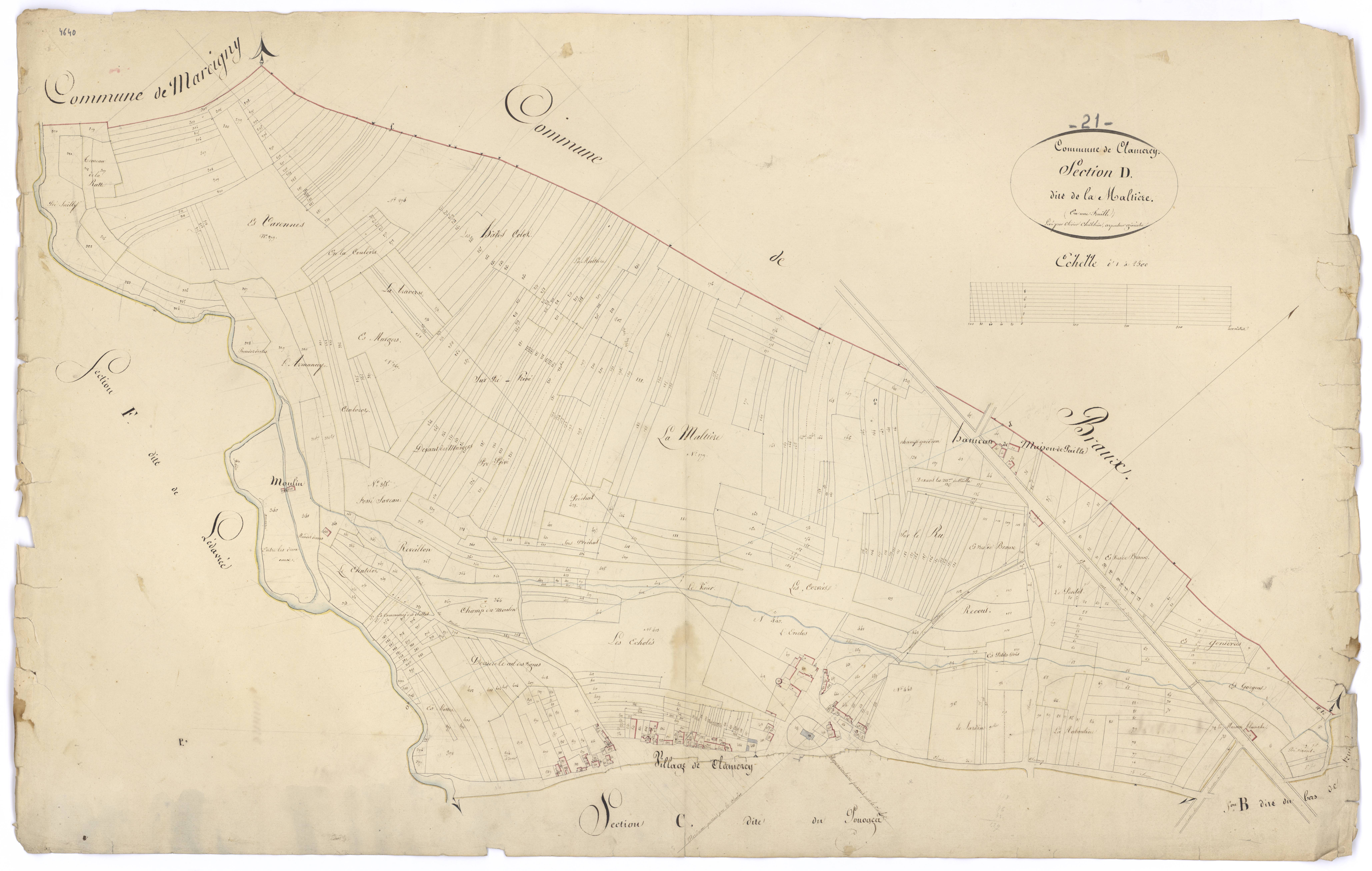 Clamerey - Section D - 3 P PLAN 184/6
