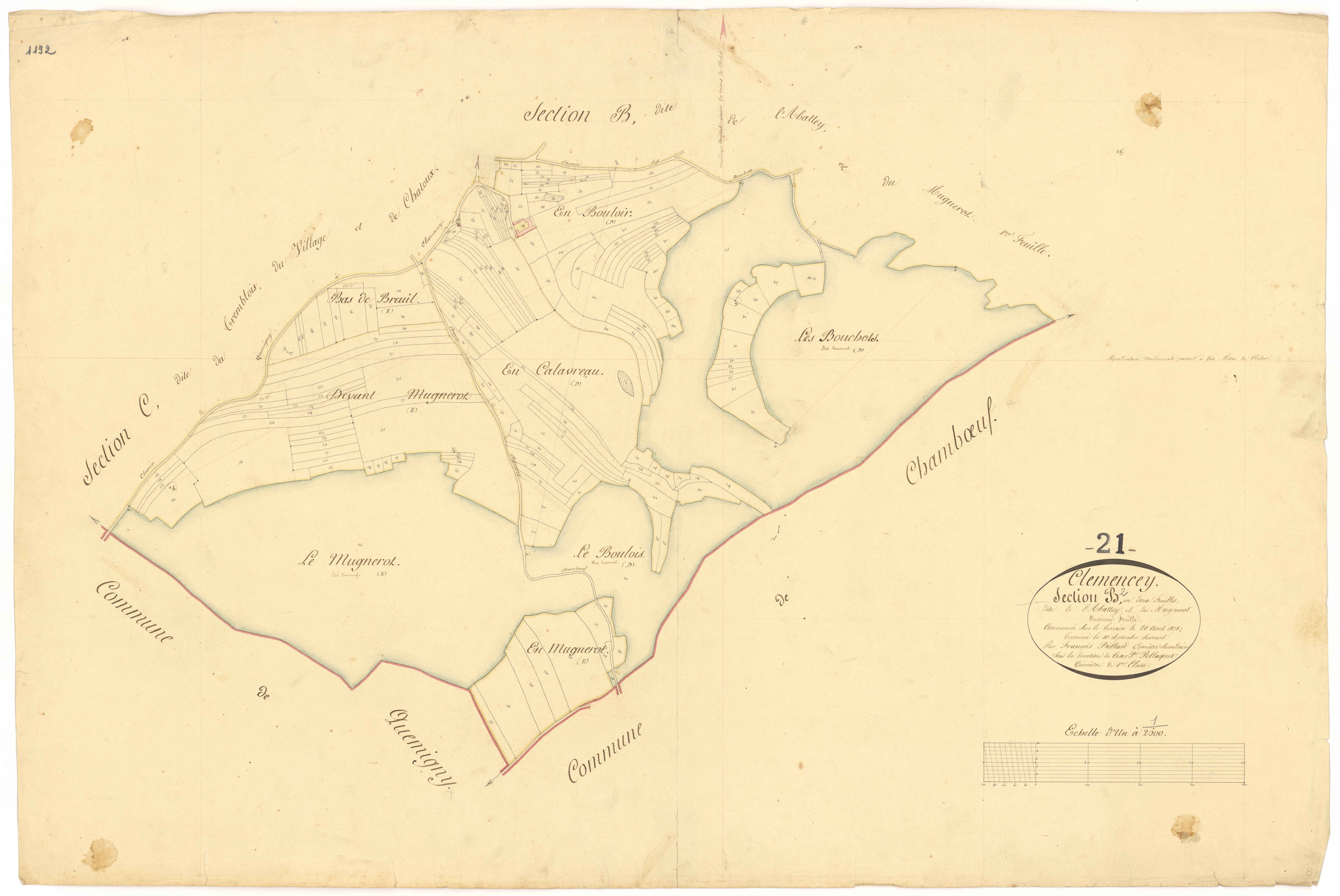 Clémencey - Section B2 - 3 P PLAN 185/4