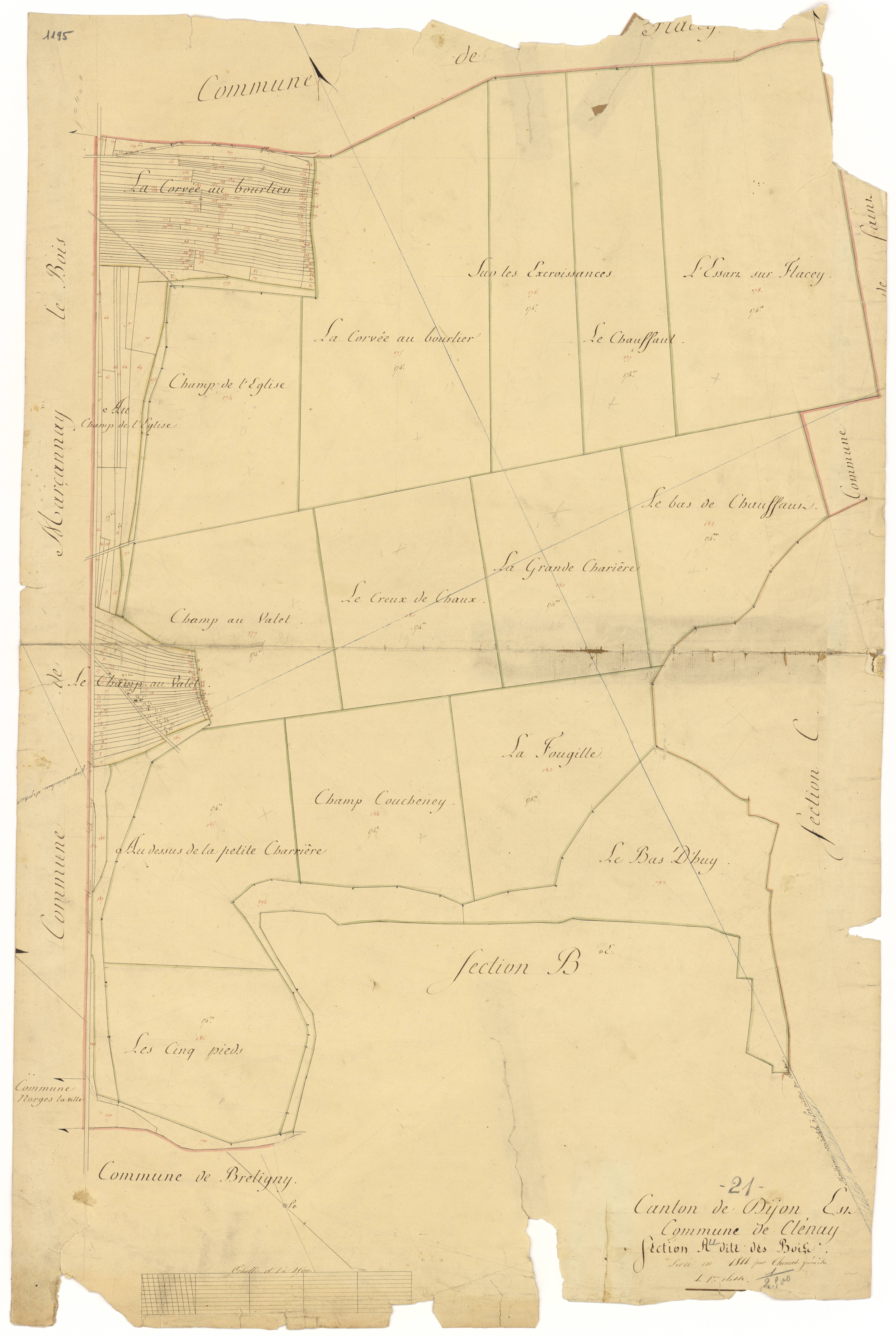 Clénay - Section A - 3 P PLAN 186/2