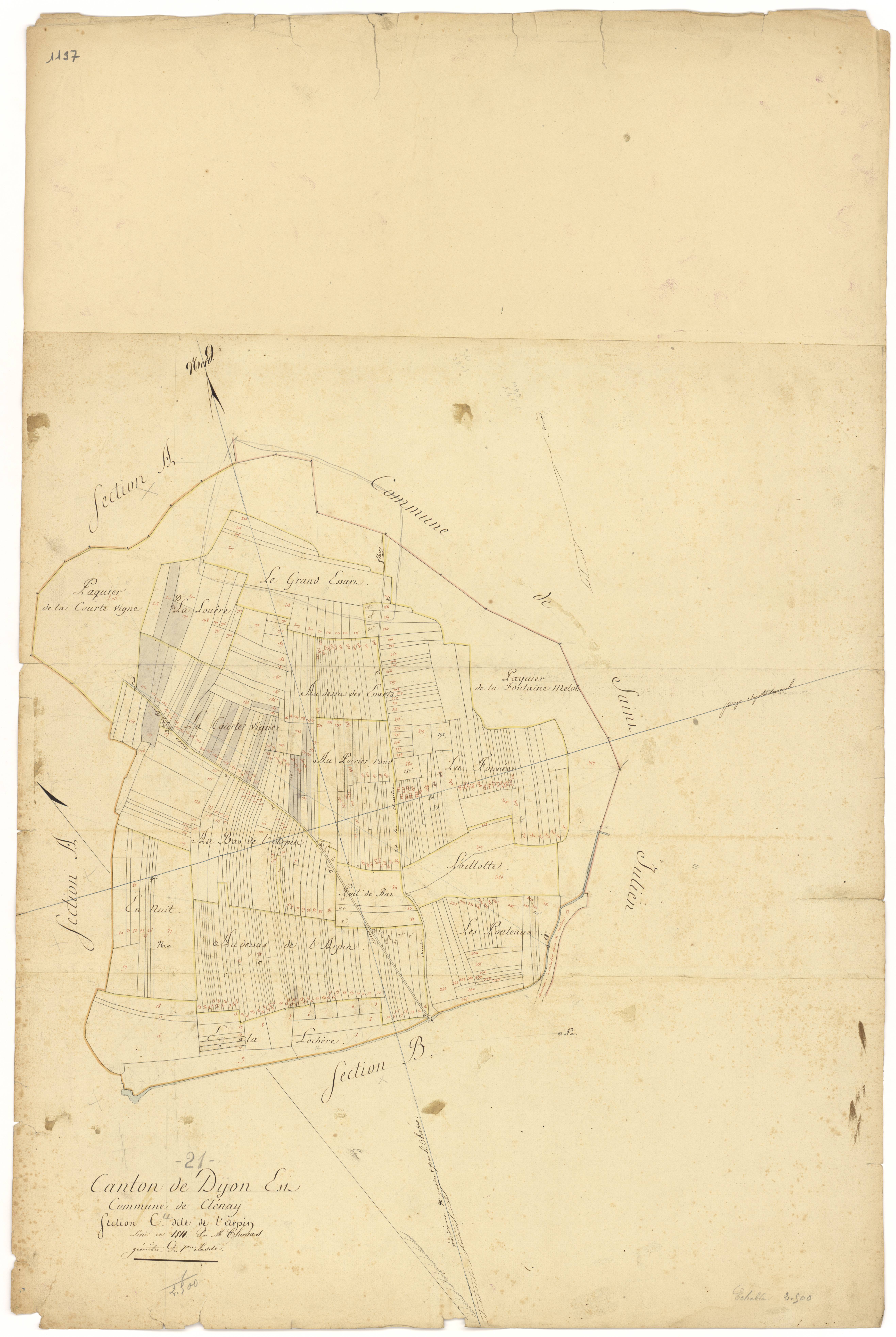 Clénay - Section C - 3 P PLAN 186/4