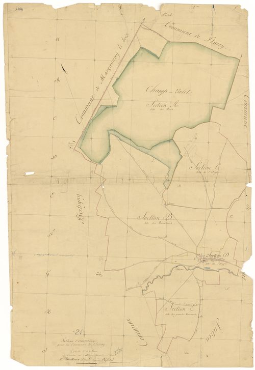 Clénay - Tableau d'assemblage - 3 P PLAN 186/1