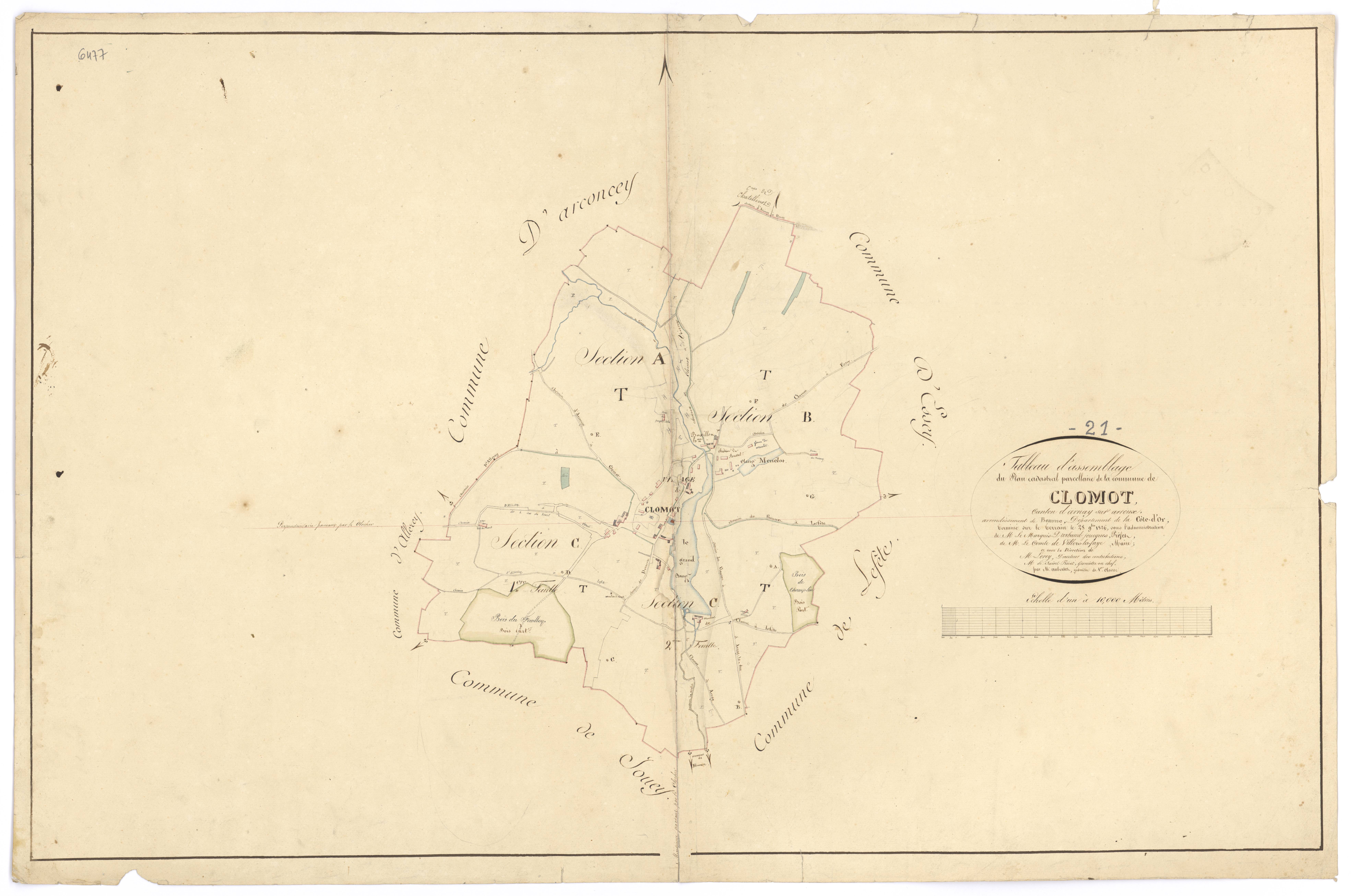 Clomot - Tableau d'assemblage - 3 P PLAN 188/1