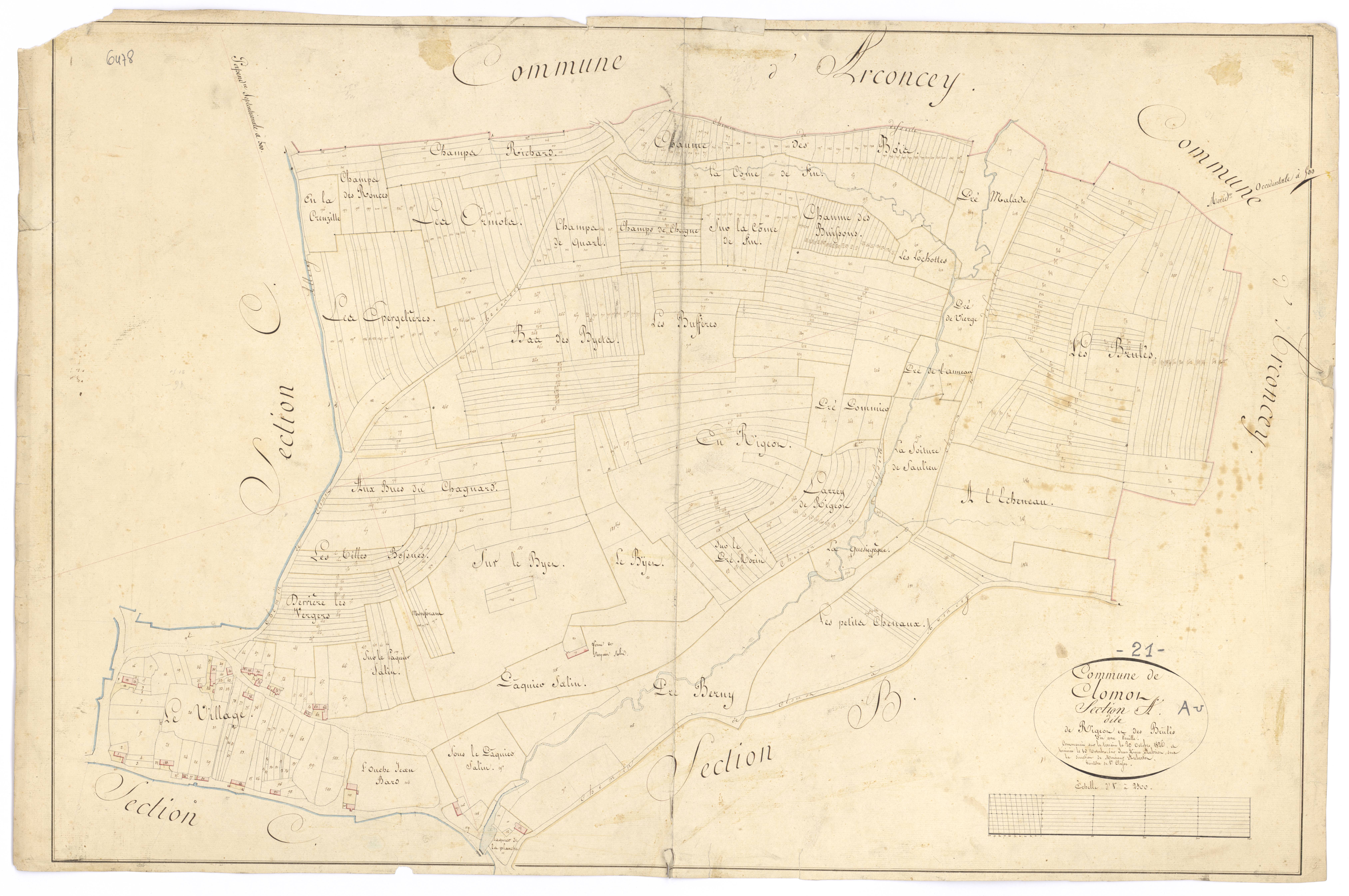 Clomot - Section A - 3 P PLAN 188/2
