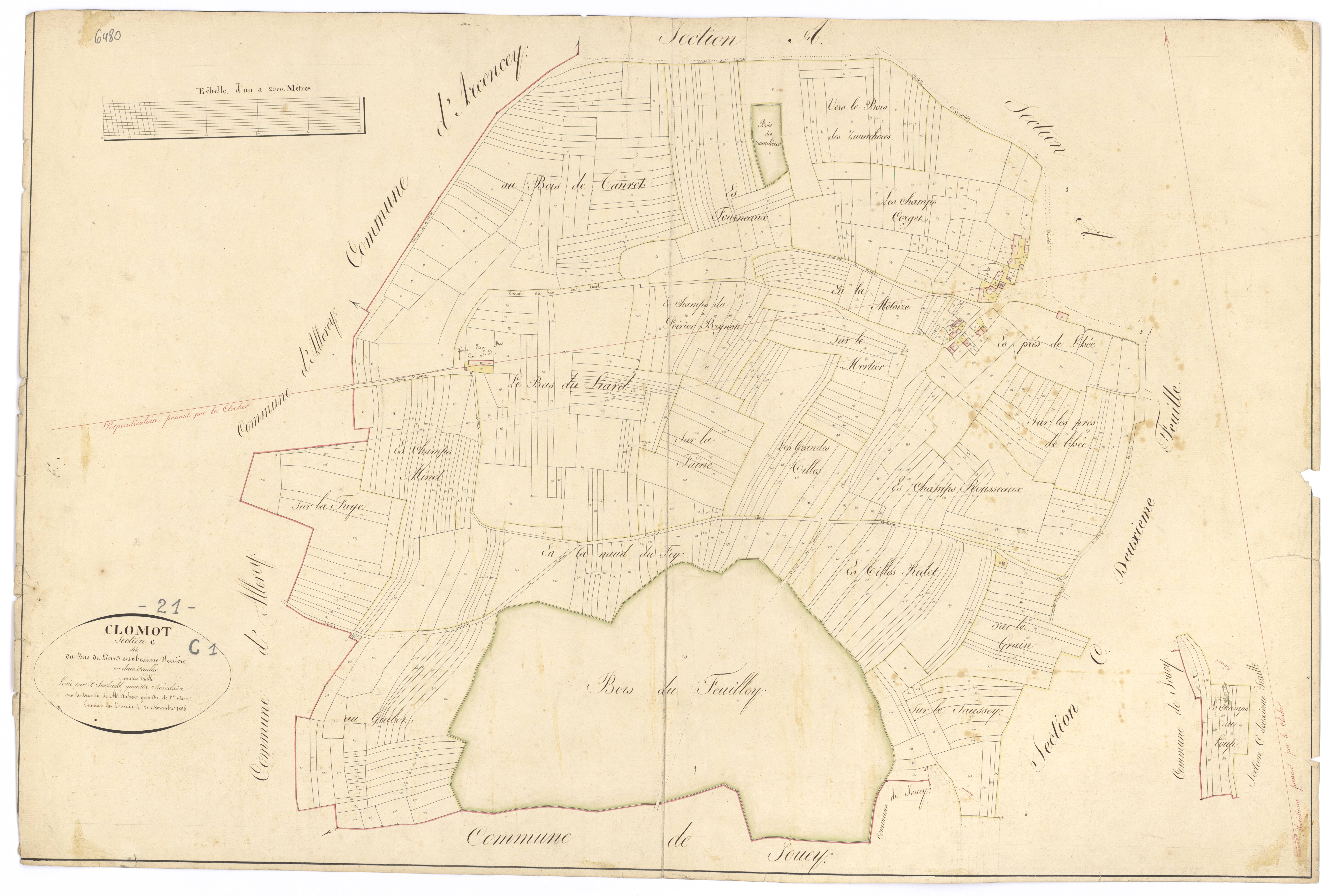Clomot - Section C1 - 3 P PLAN 188/4