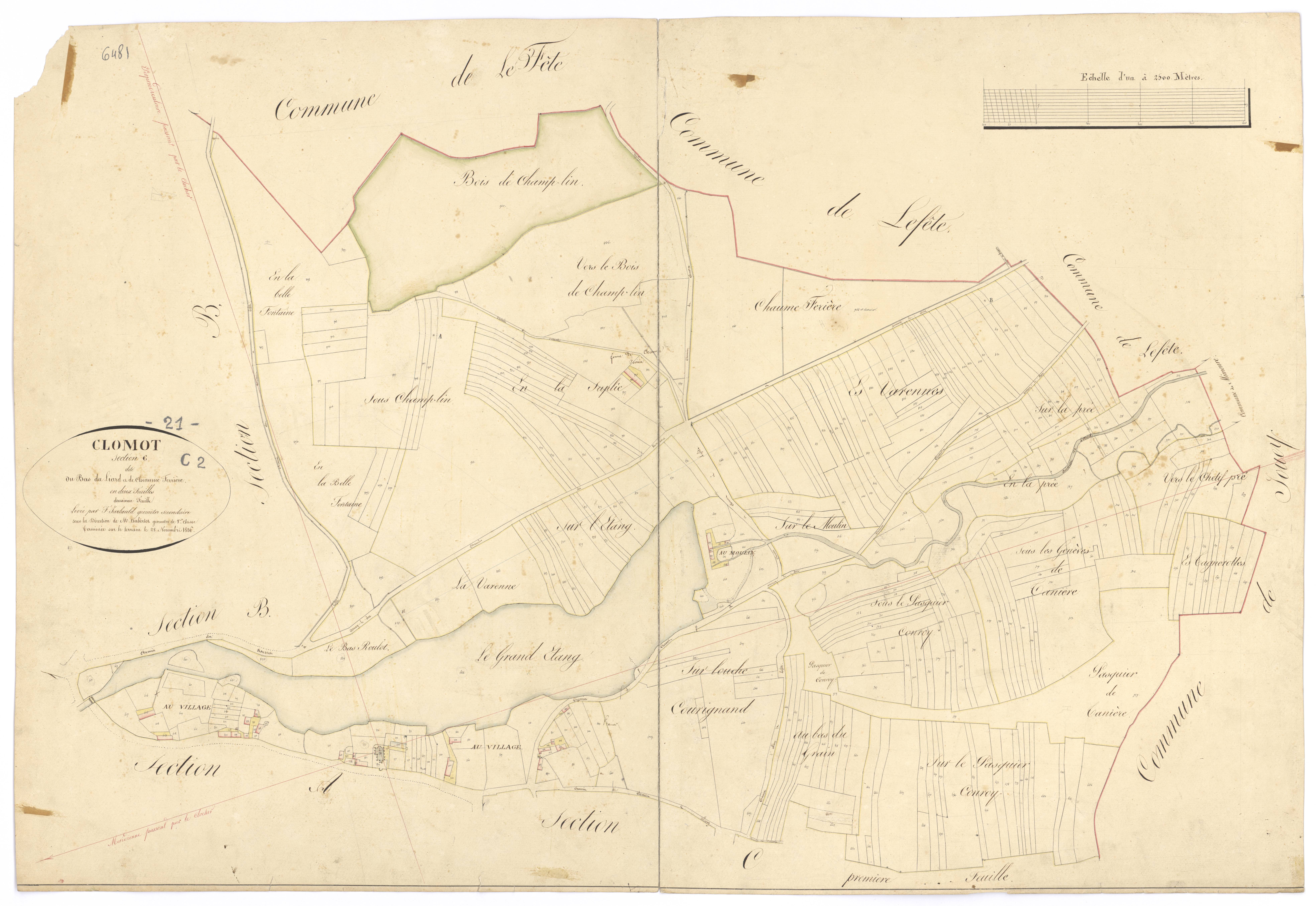 Clomot - Section C2 - 3 P PLAN 188/5