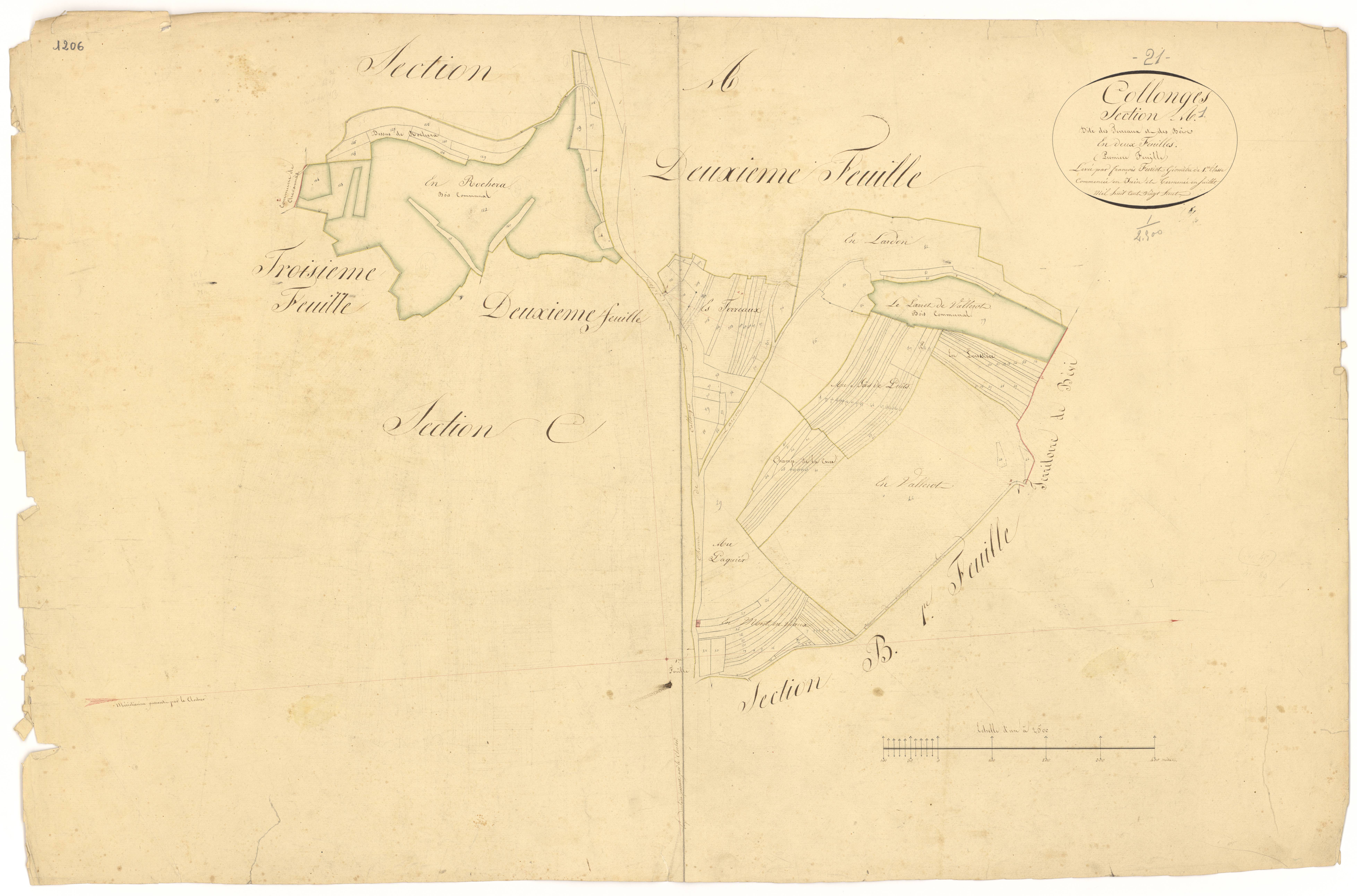Collonges-lès-Bévy - Section A1 - 3 P PLAN 189/2