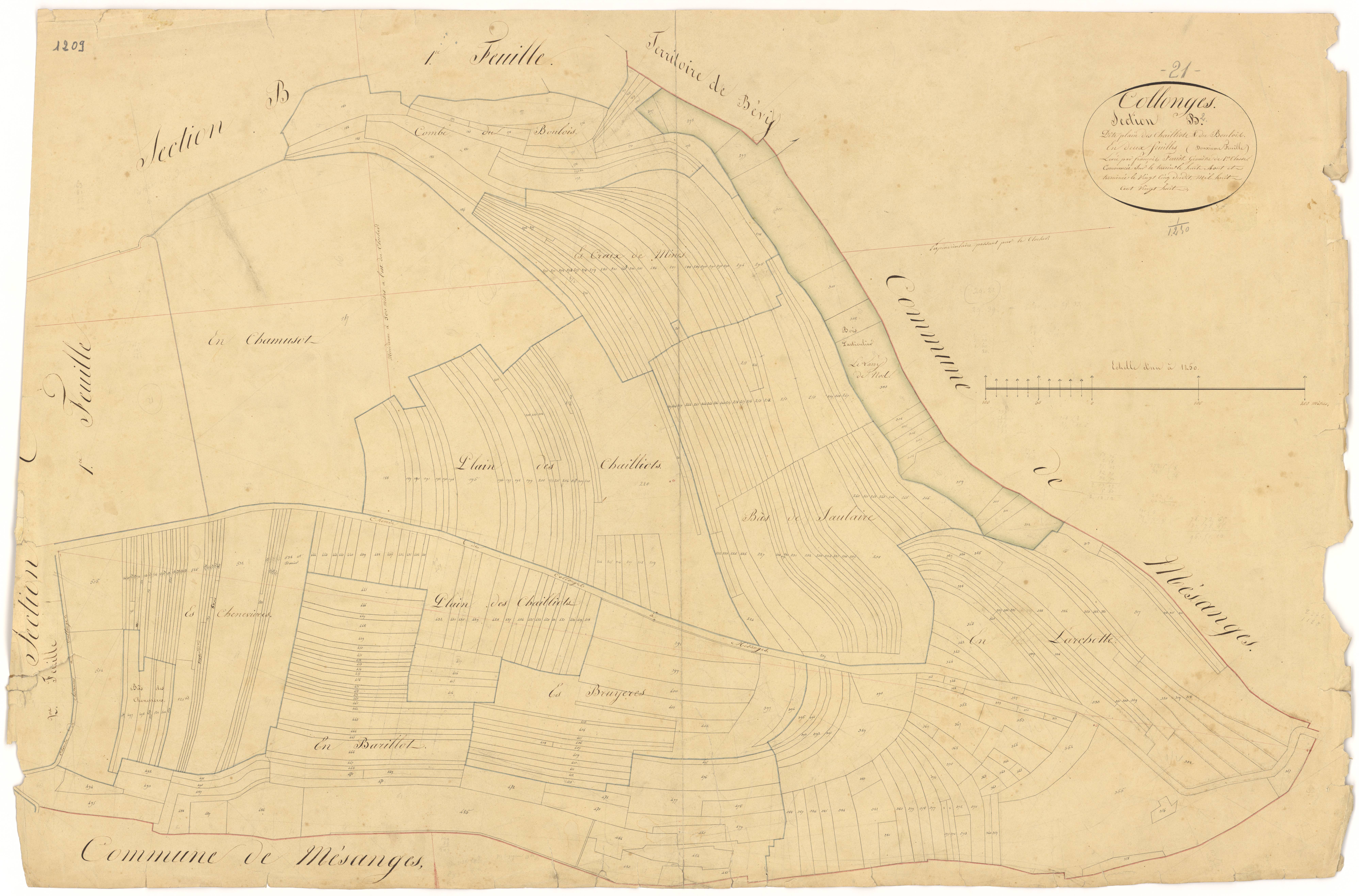 Collonges-lès-Bévy - Section B2 - 3 P PLAN 189/5