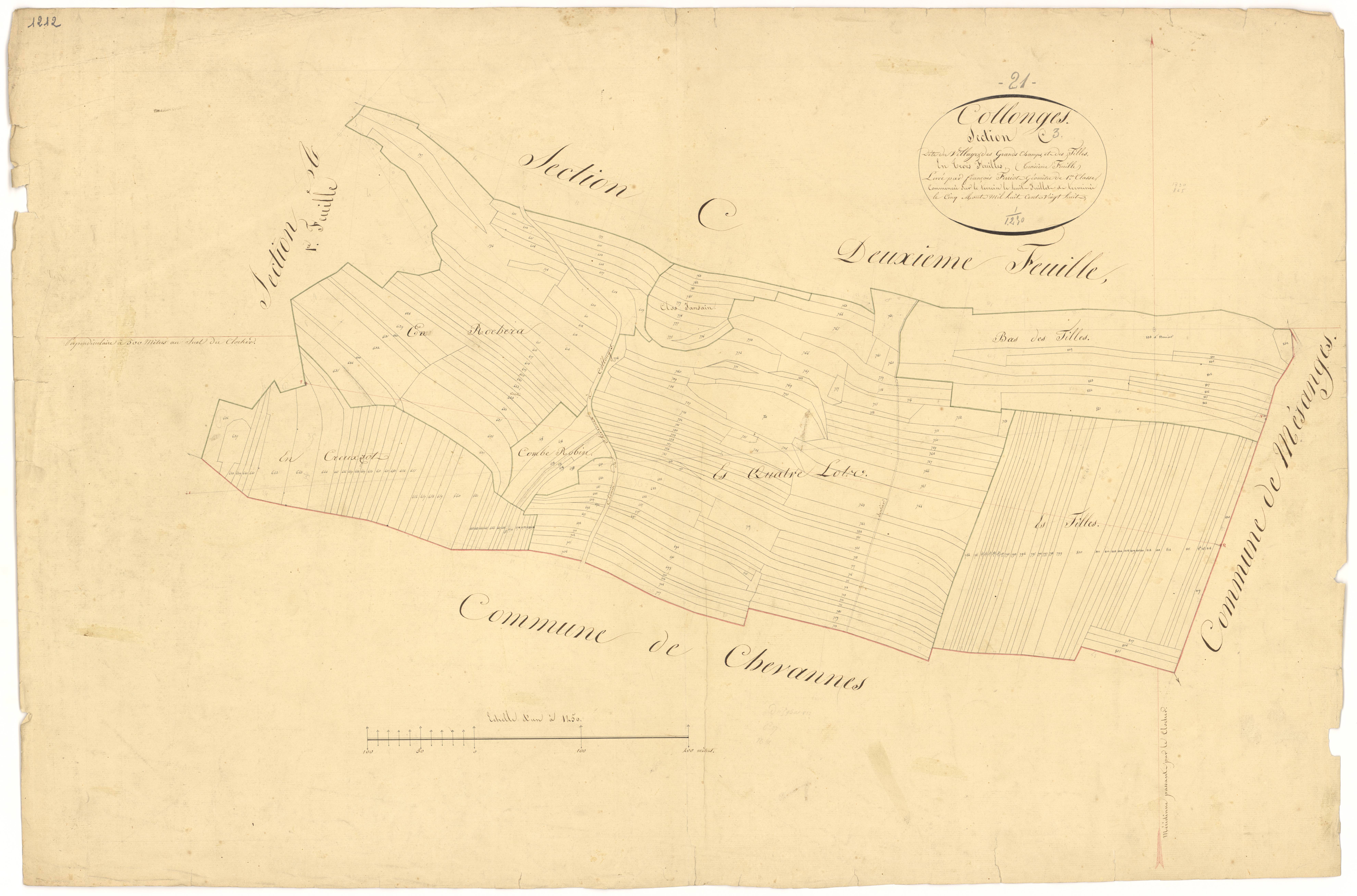 Collonges-lès-Bévy - Section C3 - 3 P PLAN 189/8
