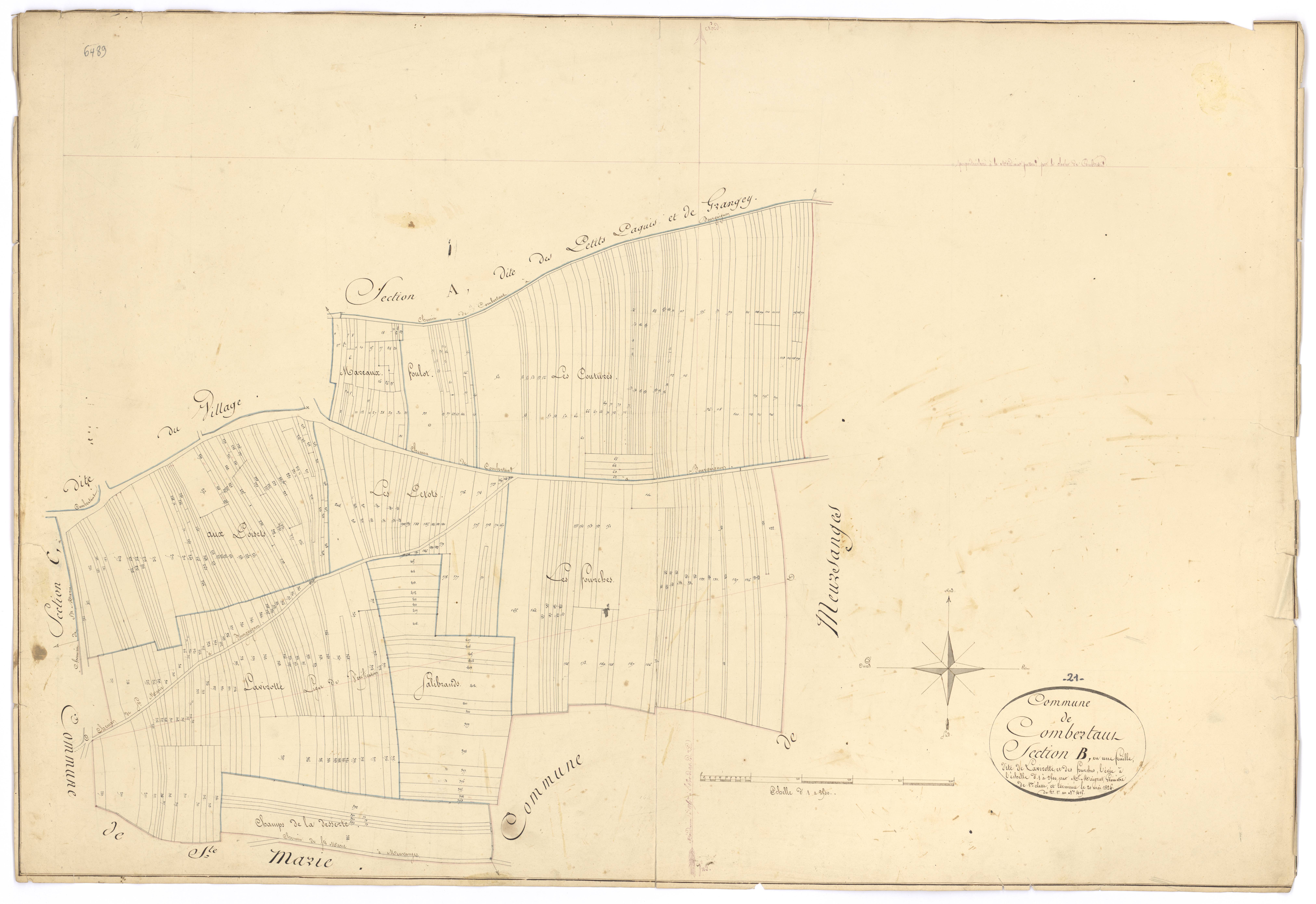 Combertault - Section B - 3 P PLAN 192/3