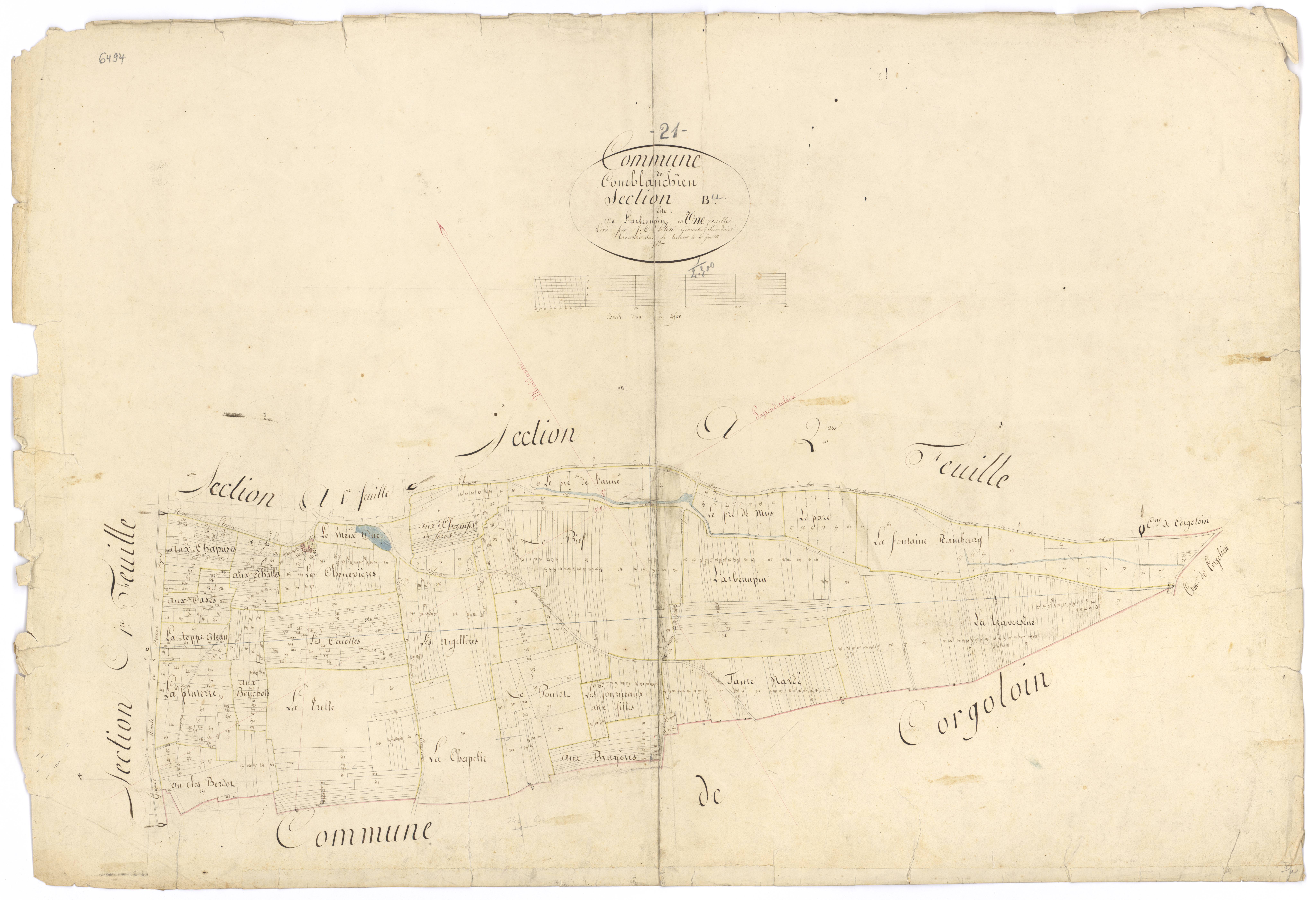 Comblanchien - Section B - 3 P PLAN 193/4