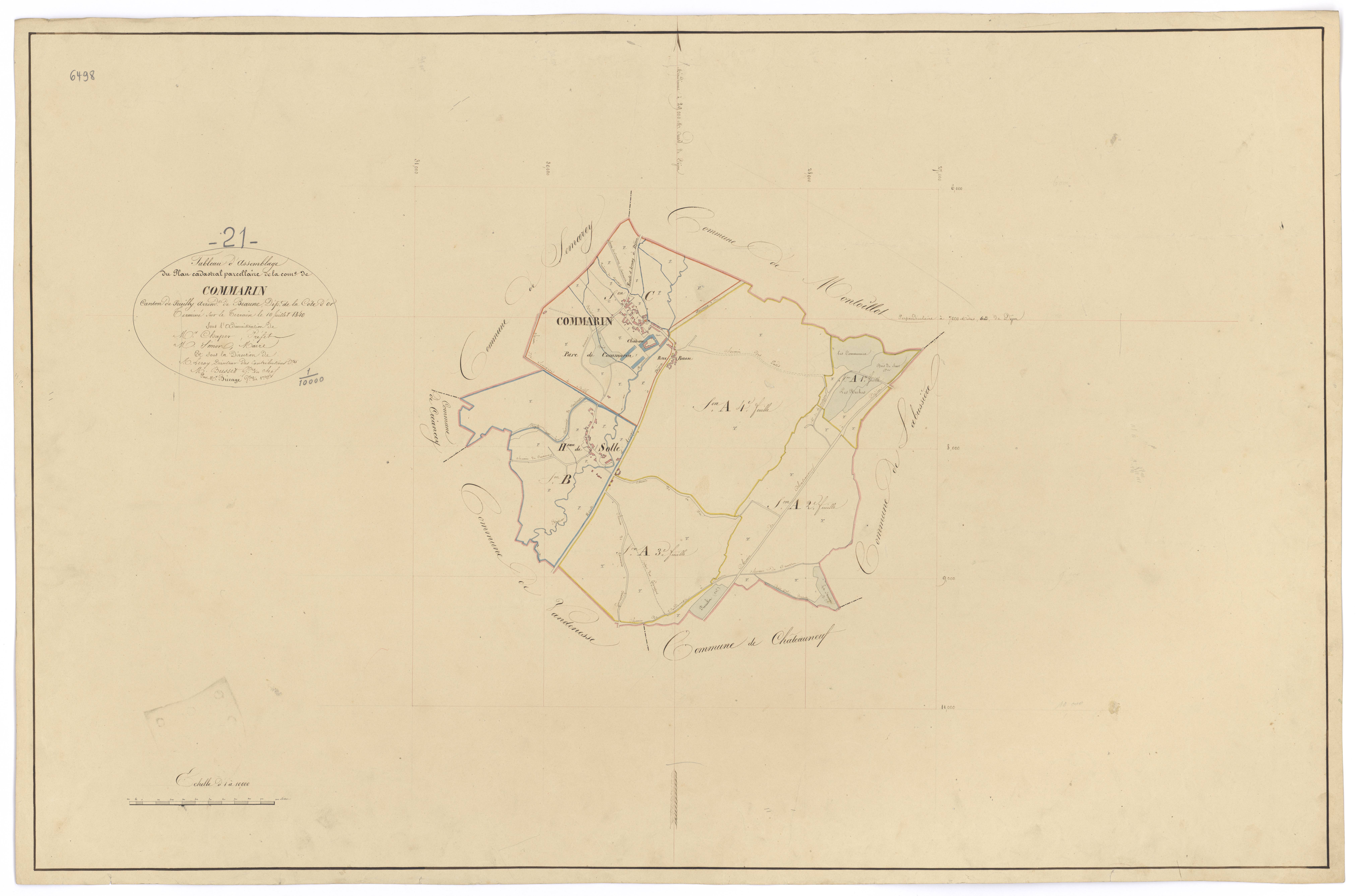 Commarin - Tableau d'assemblage - 3 P PLAN 194/1
