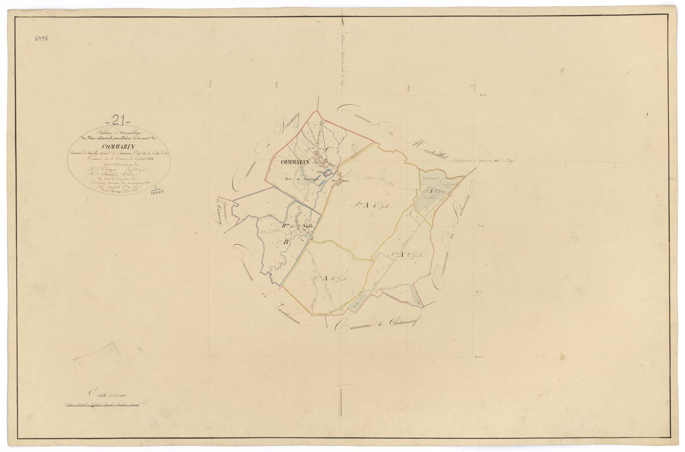 Commarin - Tableau d'assemblage - 3 P PLAN 194/1