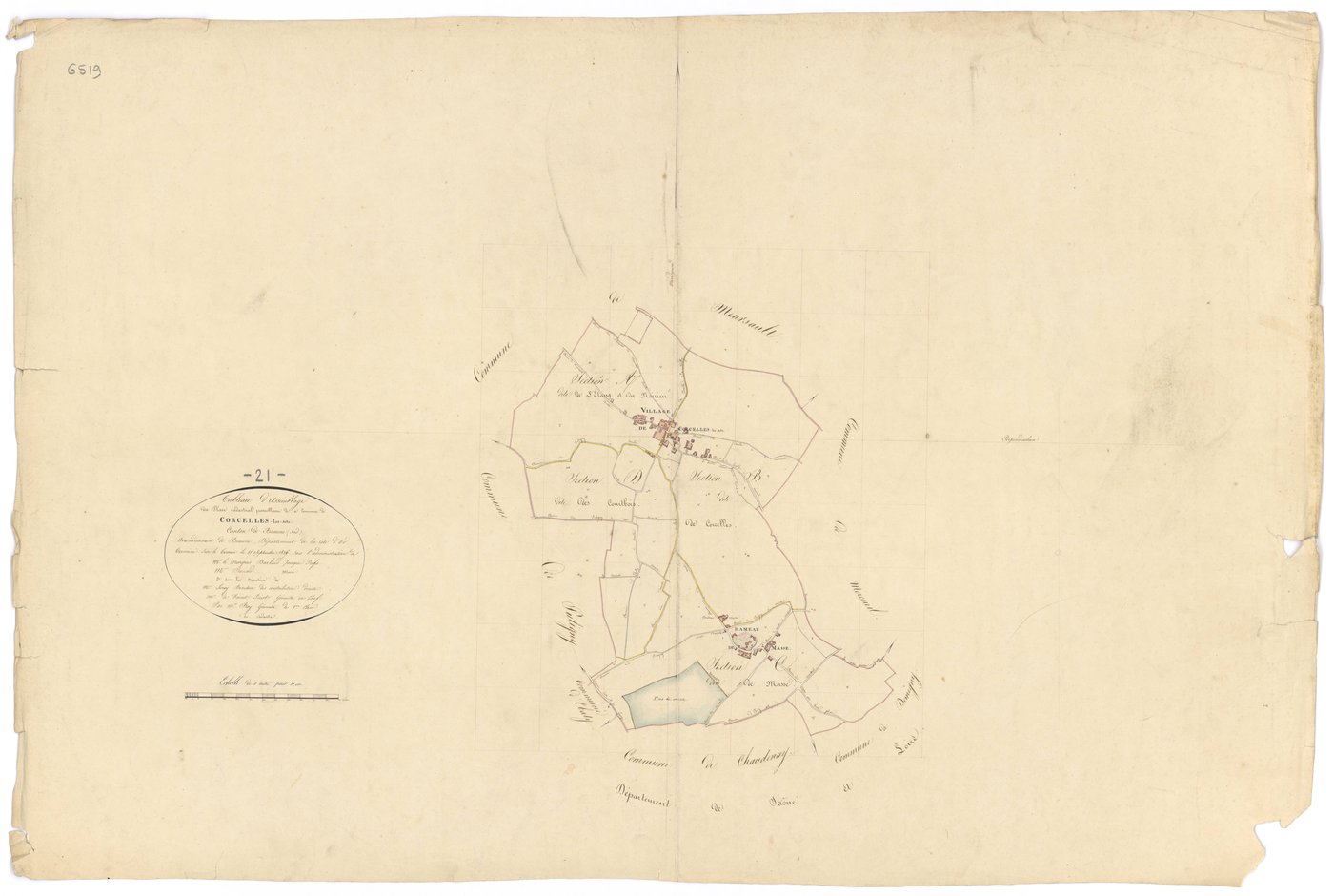 Corcelles-les-Arts - Tableau d'assemblage - 3 P PLAN 197/1