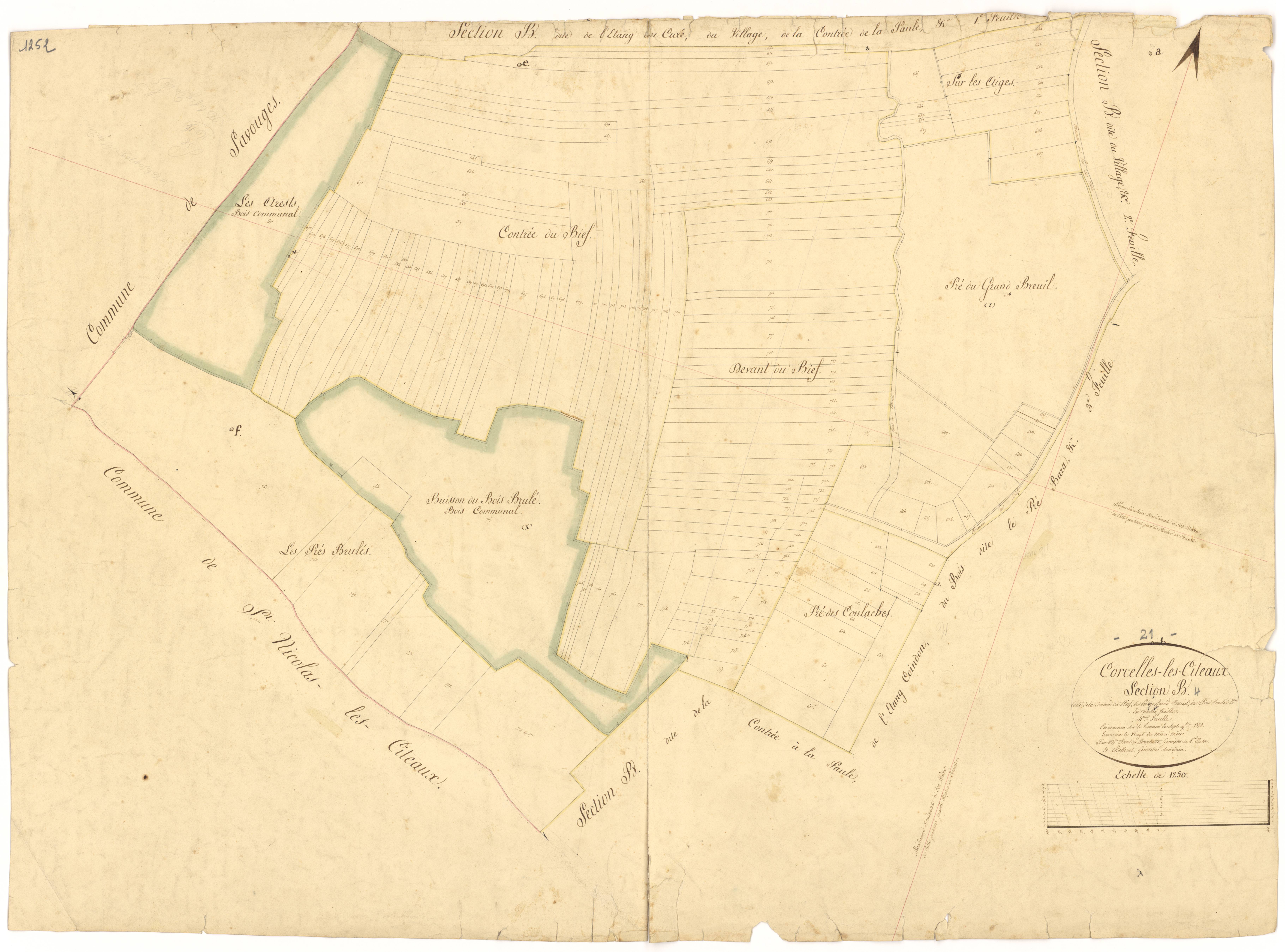 Corcelles-lès-Cîteaux - Section B4 - 3 P PLAN 199/8