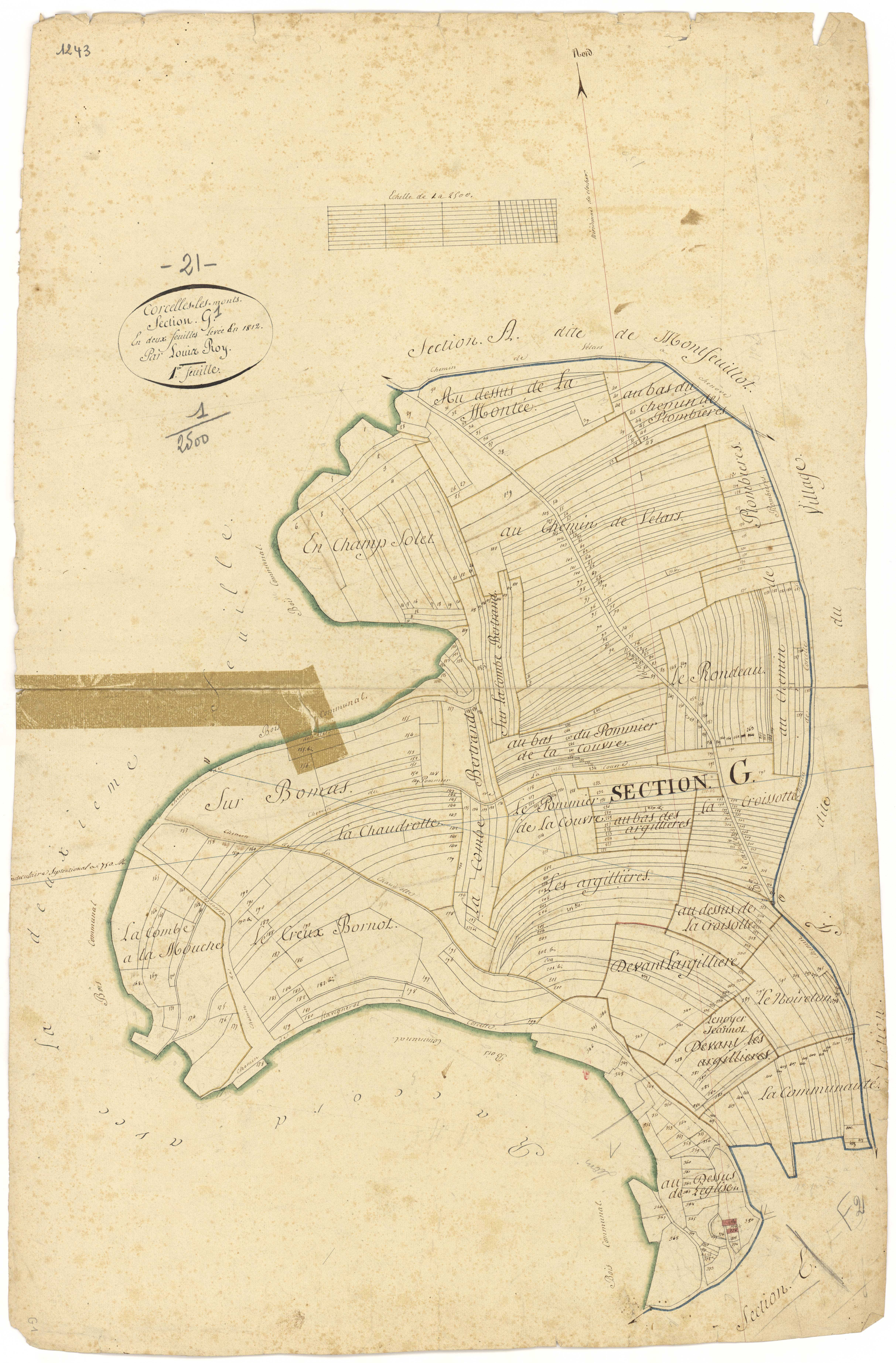 Corcelles-les-Monts - Section G1 - 3 P PLAN 198/9