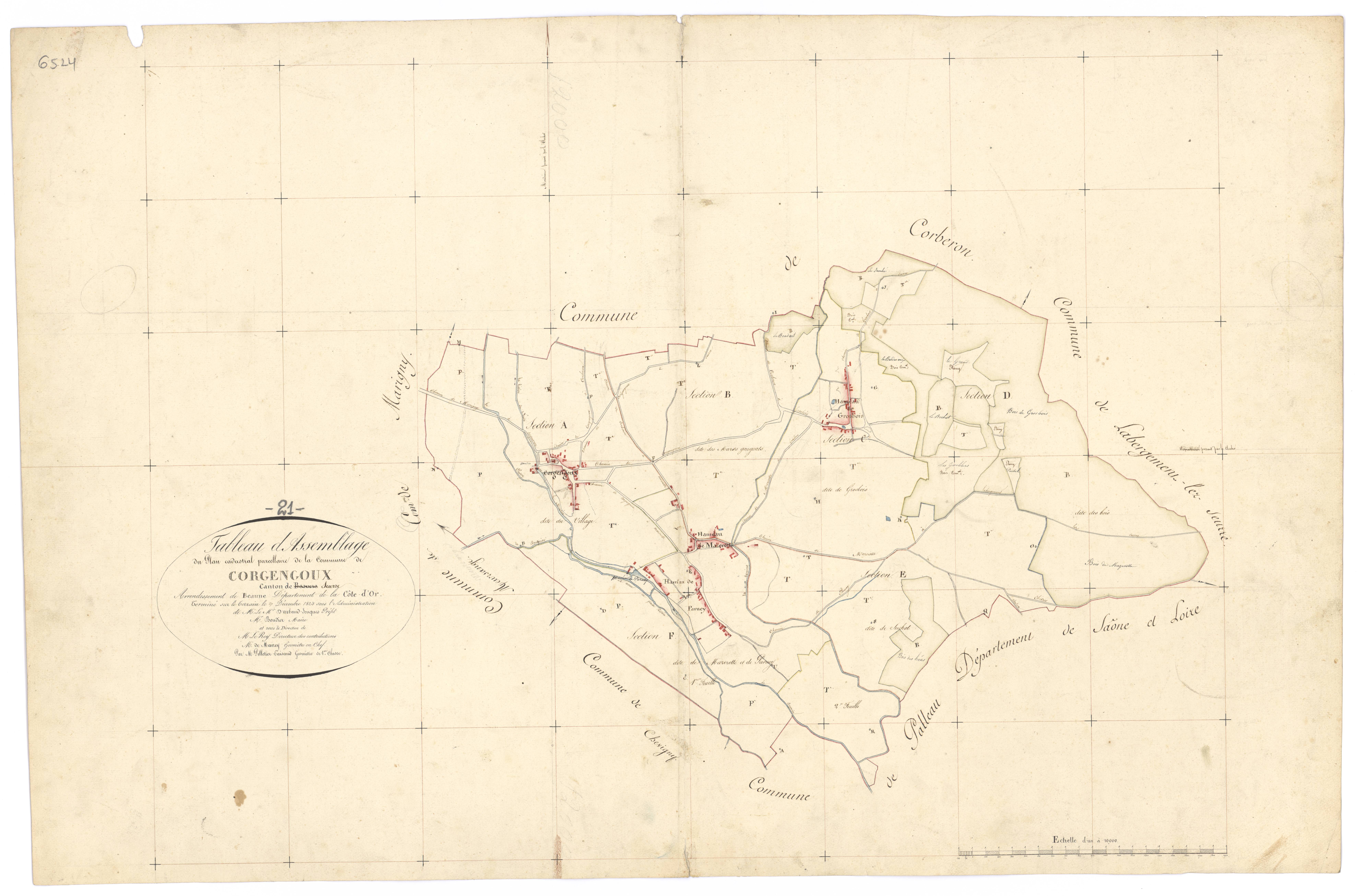 Corgengoux - Tableau d'assemblage - 3 P PLAN 200/1