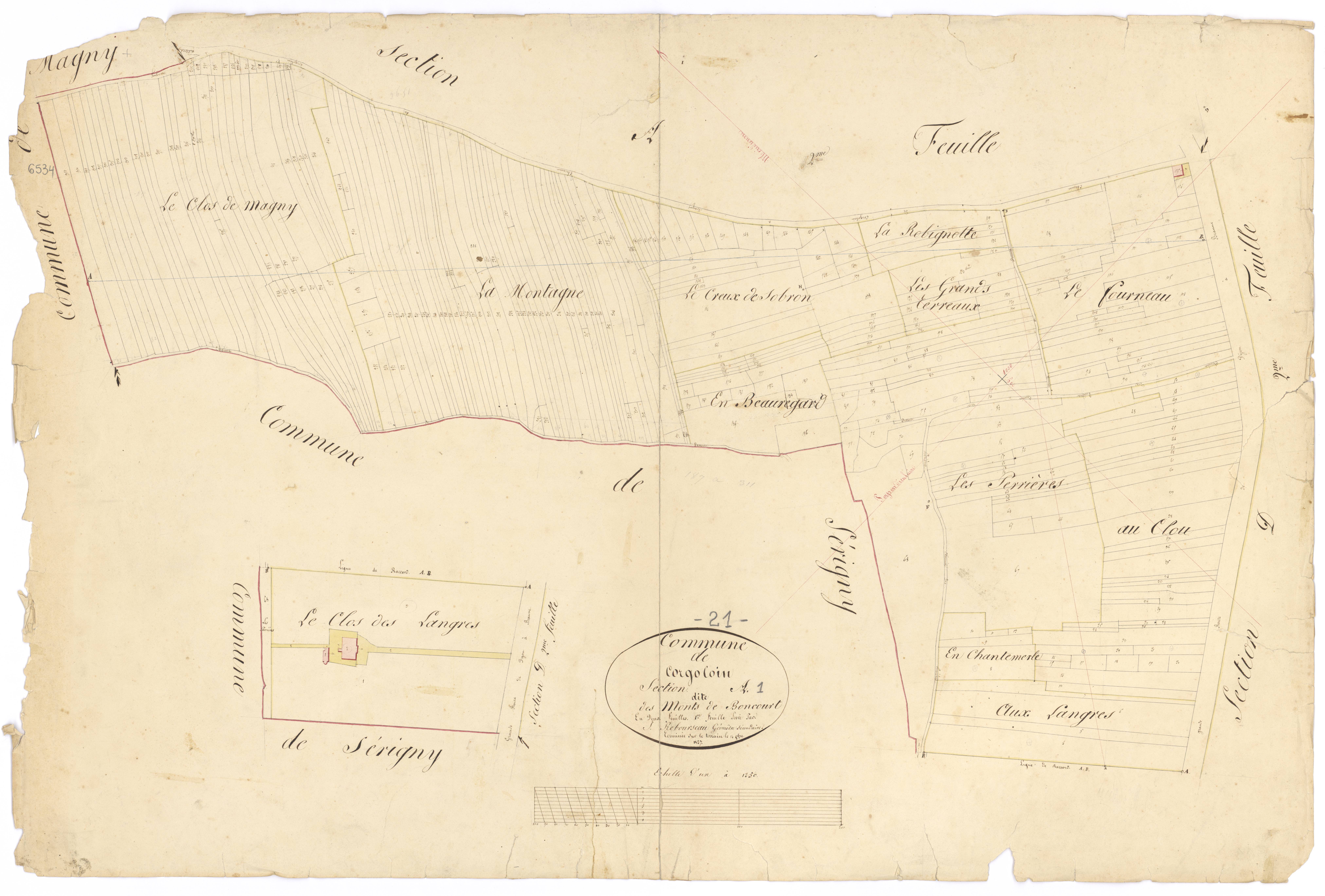 Corgoloin - Section A1 - 3 P PLAN 201/2