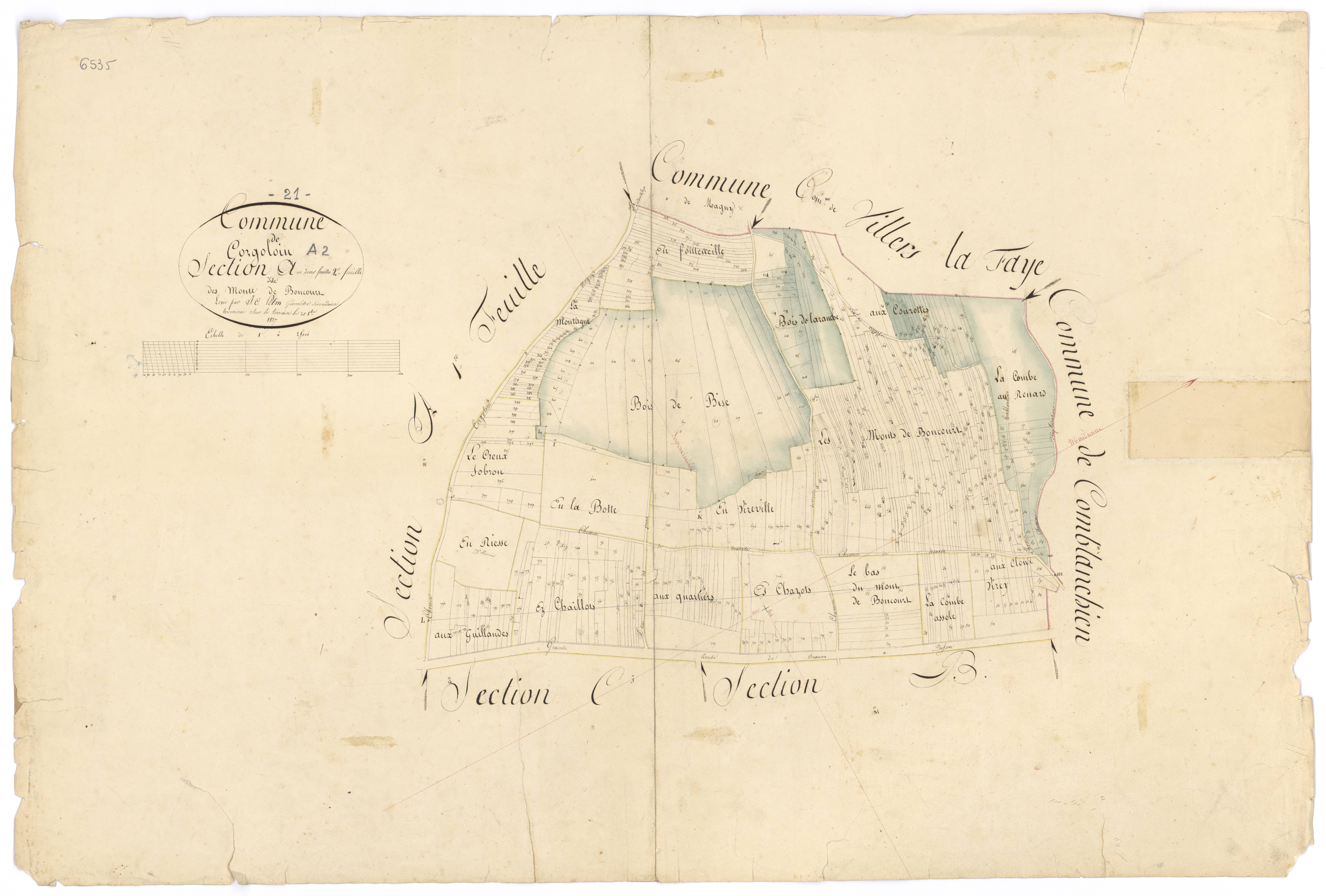 Corgoloin - Section A2 - 3 P PLAN 201/3