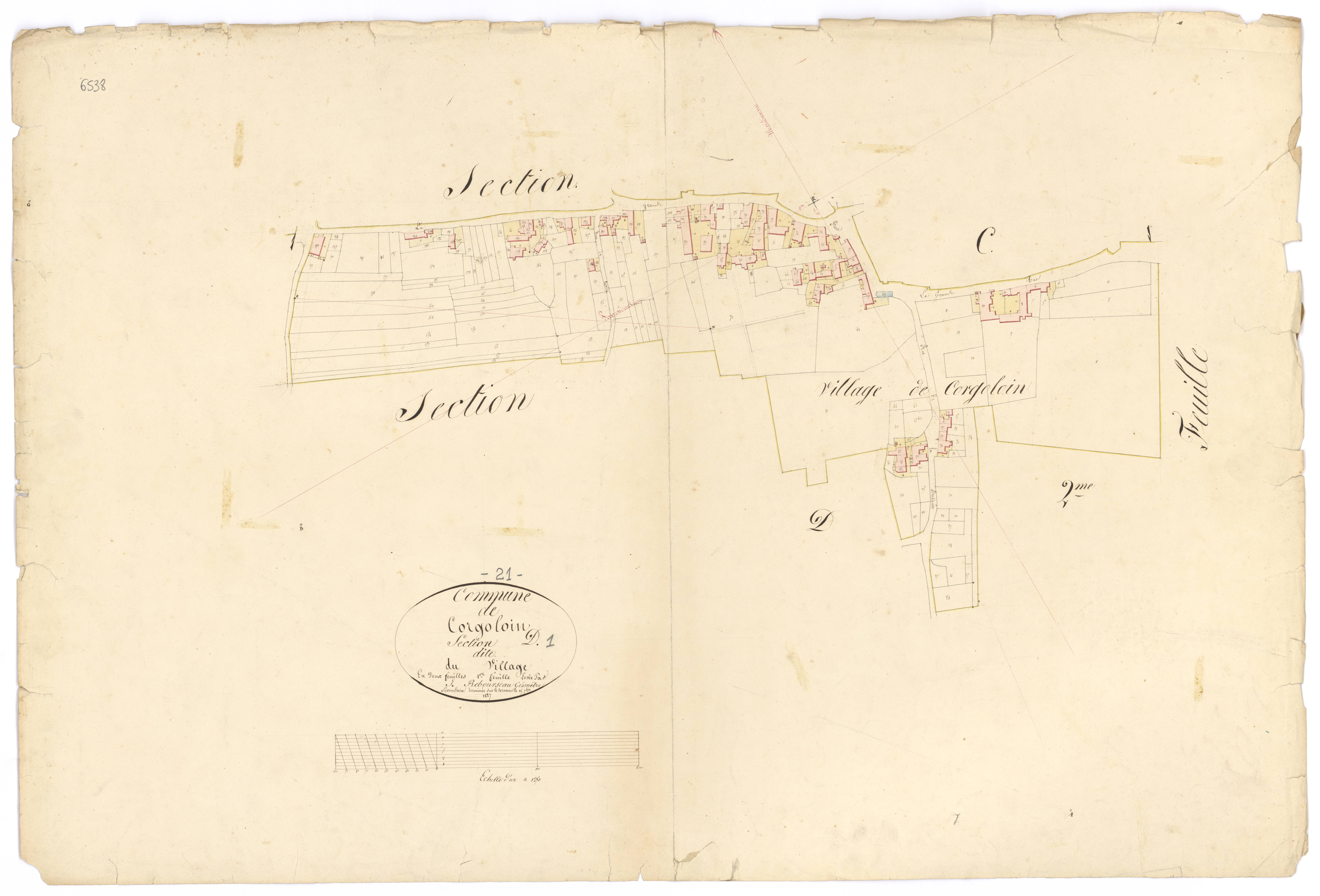 Corgoloin - Section D1 - 3 P PLAN 201/6