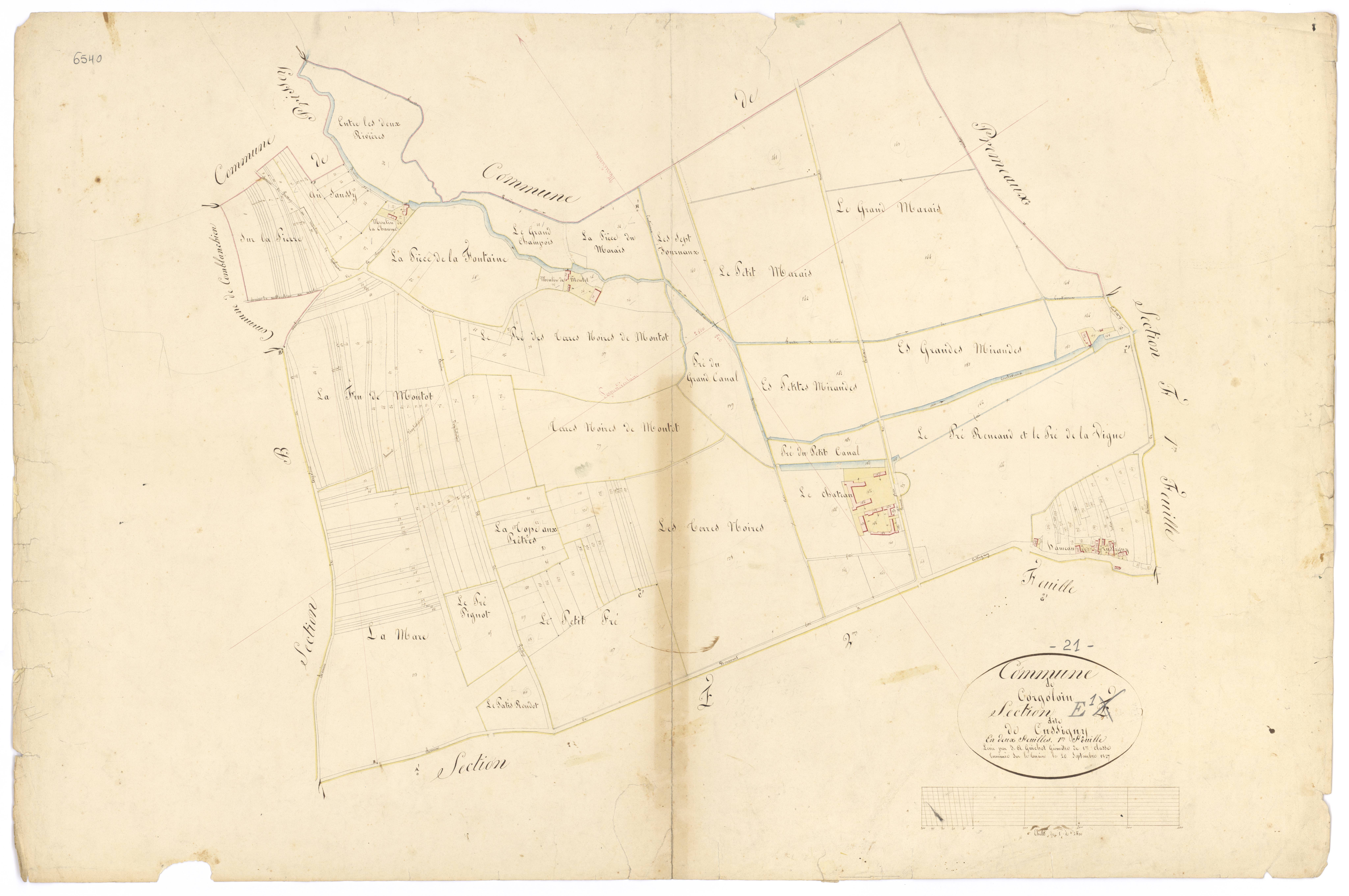 Corgoloin - Section E1 - 3 P PLAN 201/8